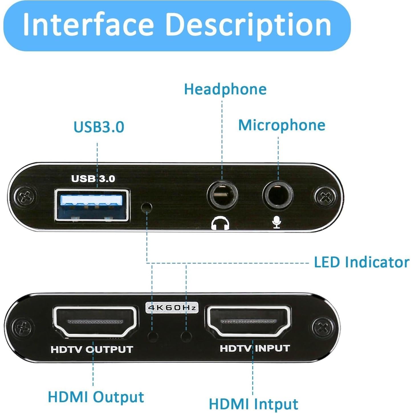 Tarjeta de Captura de Video 4K TCNEWCL VC247 HDMI USB 3.0