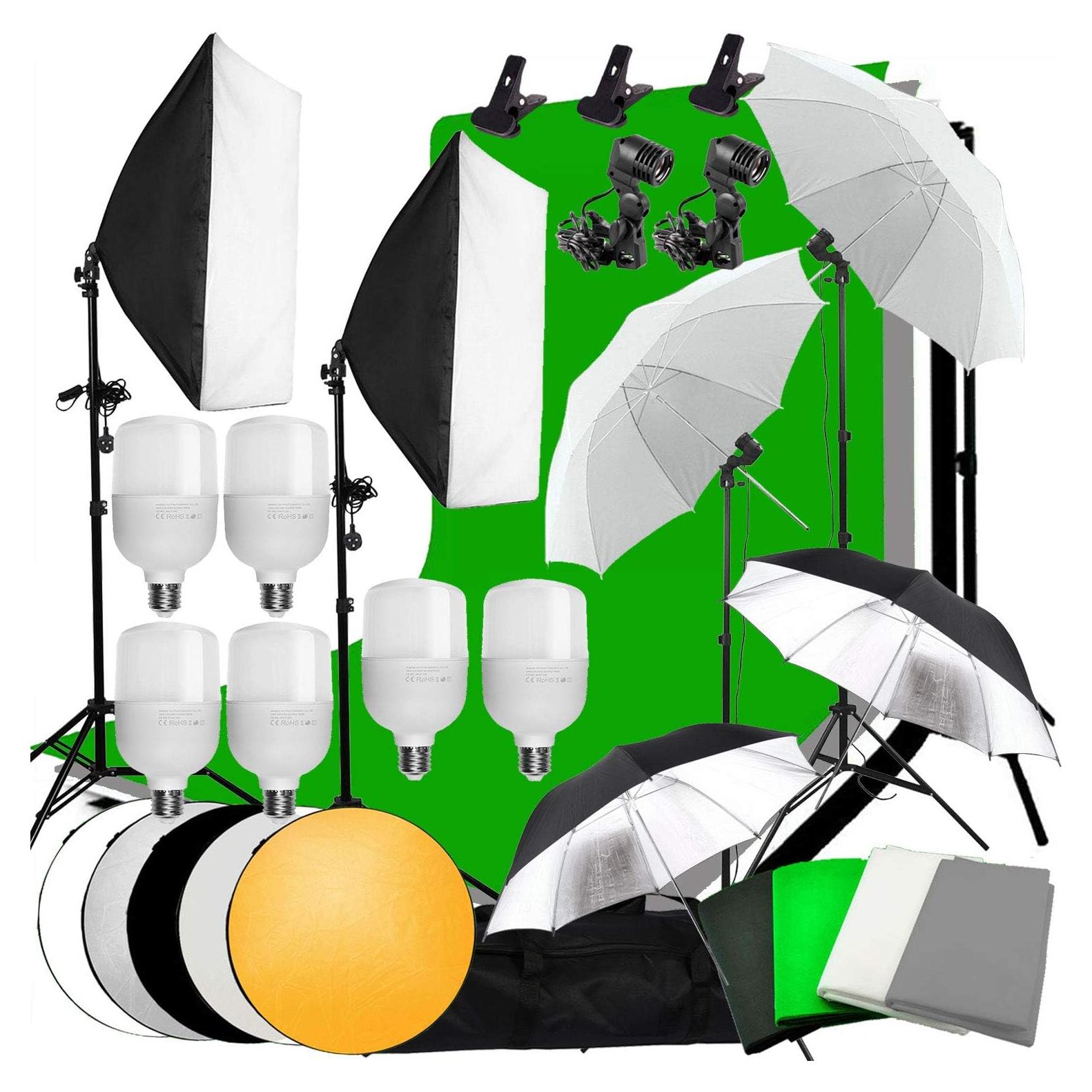 Kit de Iluminación de Estudio YISITONG Softbox LED 6x25W