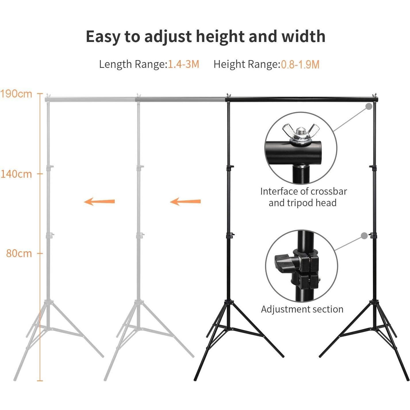 Kit de Iluminación de Estudio YISITONG Softbox LED 6x25W