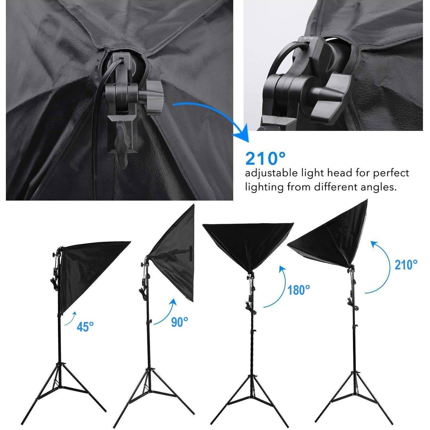 Kit de Iluminación de Estudio YISITONG Softbox LED 6x25W