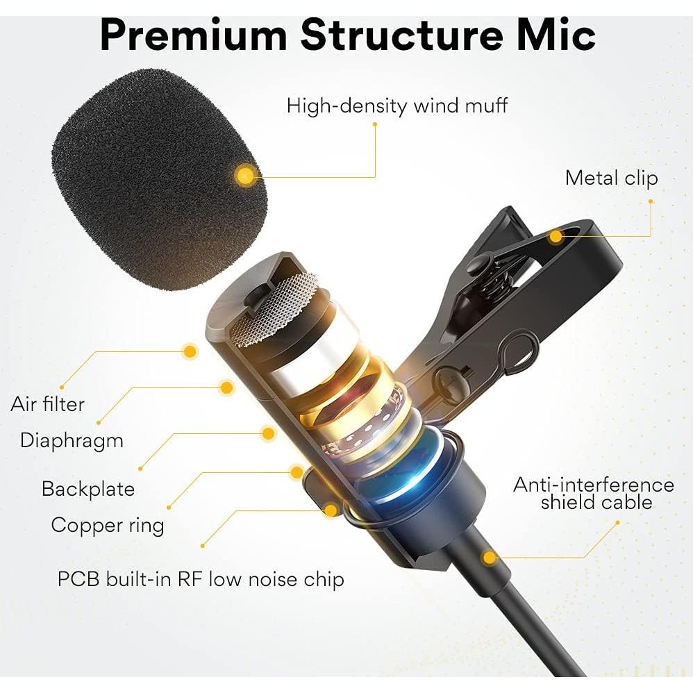 Micrófono Lavalier USB MAONO AU-UL10 Omnidireccional 192kHz