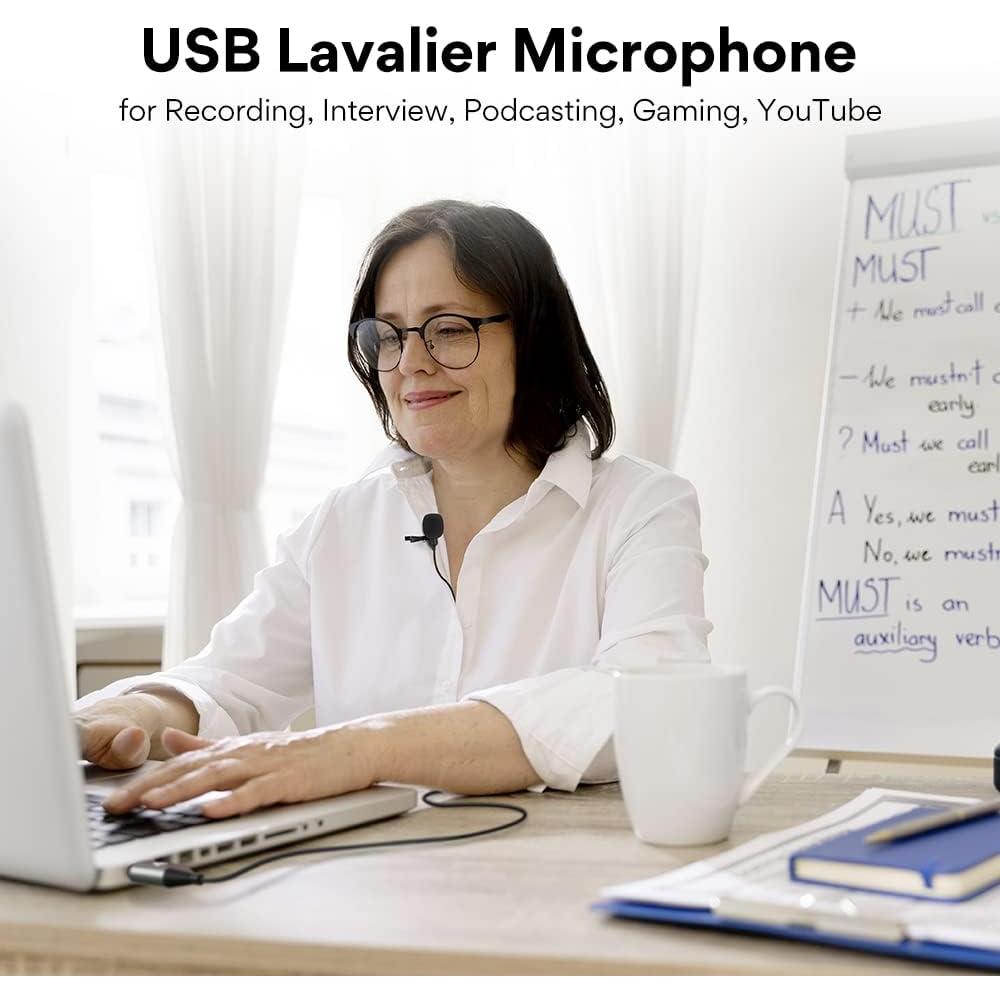 Micrófono Lavalier USB MAONO AU-UL10 Omnidireccional 192kHz