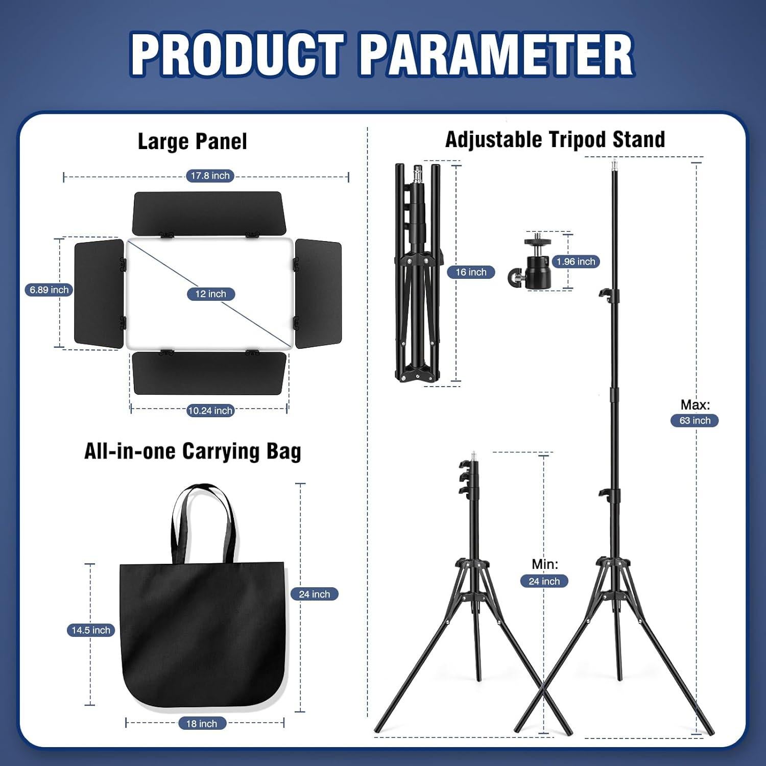 Kit de Luz LED Kewaiaa 30W Ajustable 2500K-8500K para Video