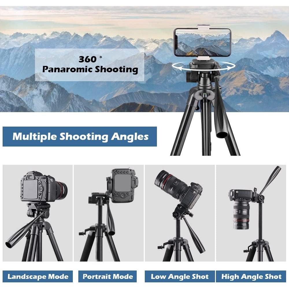 Trípode UBeesize 170 cm con Control Remoto y Bolsa de Viaje