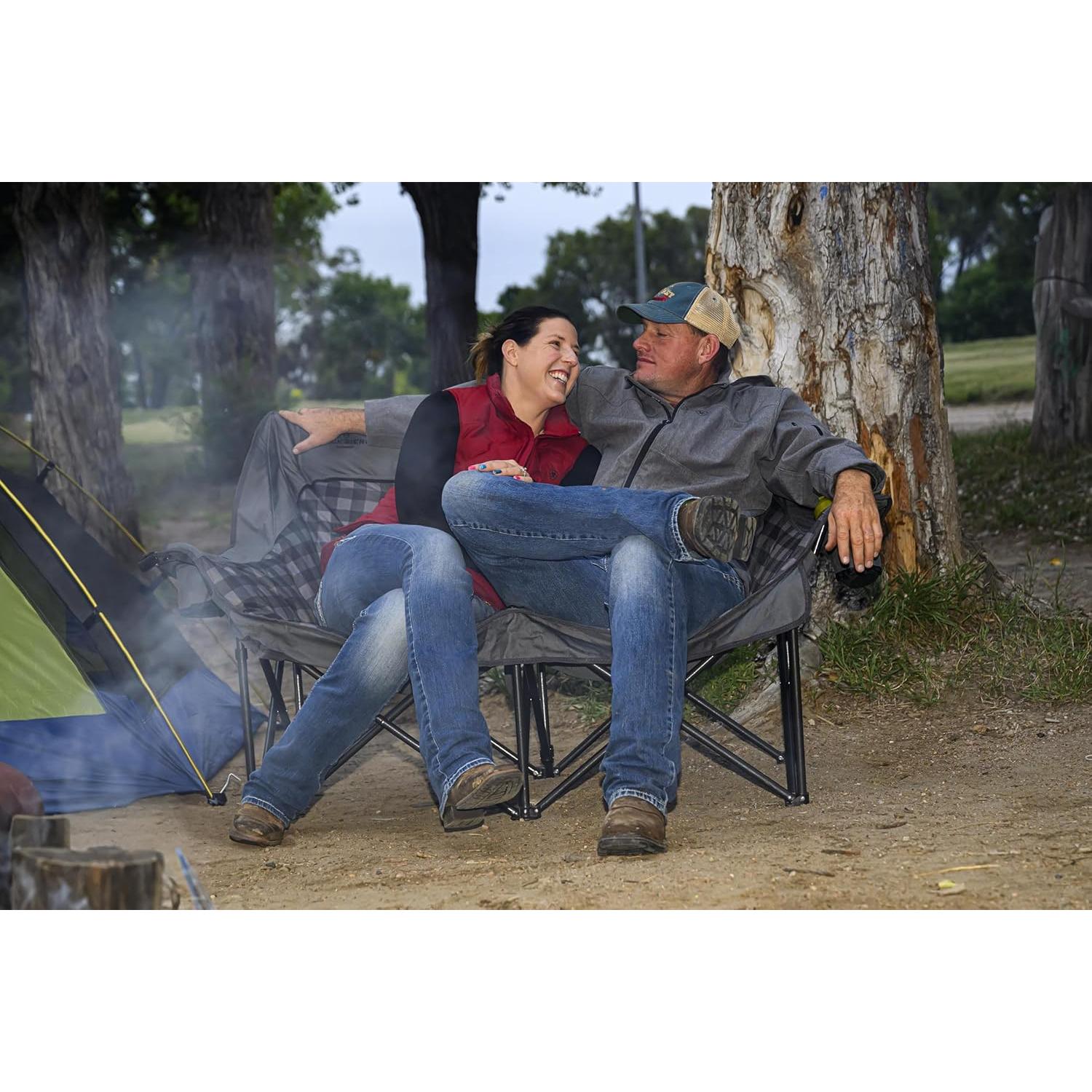 Sofá de Camping Doble Black Sierra, Plegable, 272 kg, Azul