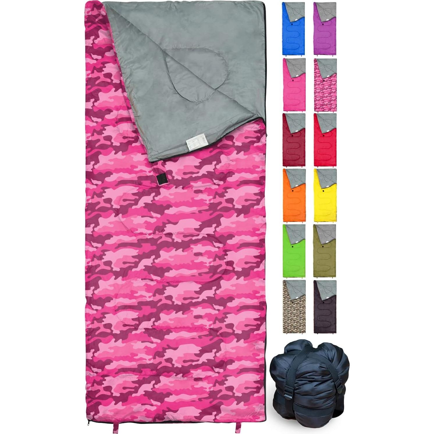 Saco de Dormir Revalcamp Rosa-Camo 1 Persona 180x76 cm