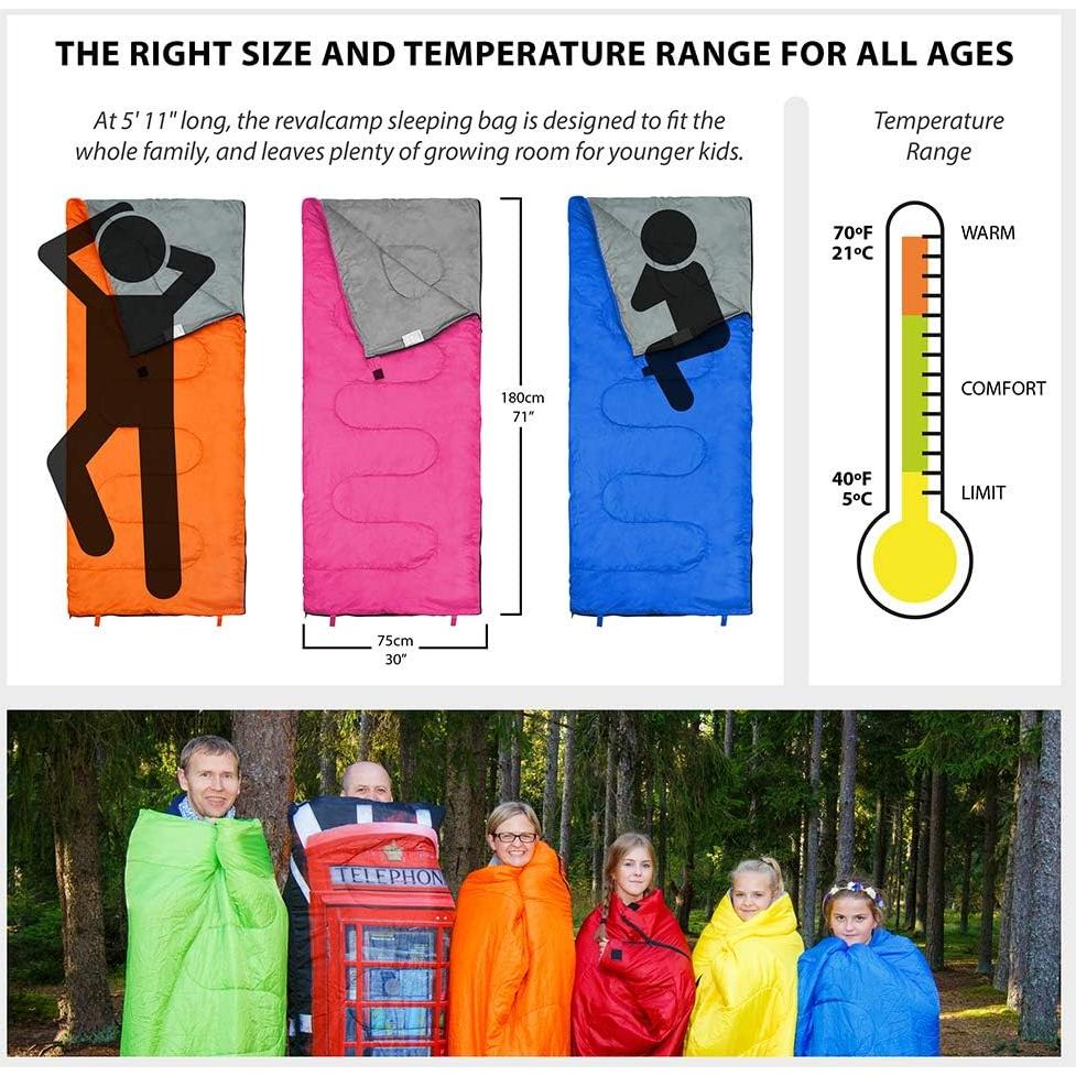 Saco de Dormir Revalcamp Rosa-Camo 1 Persona 180x76 cm