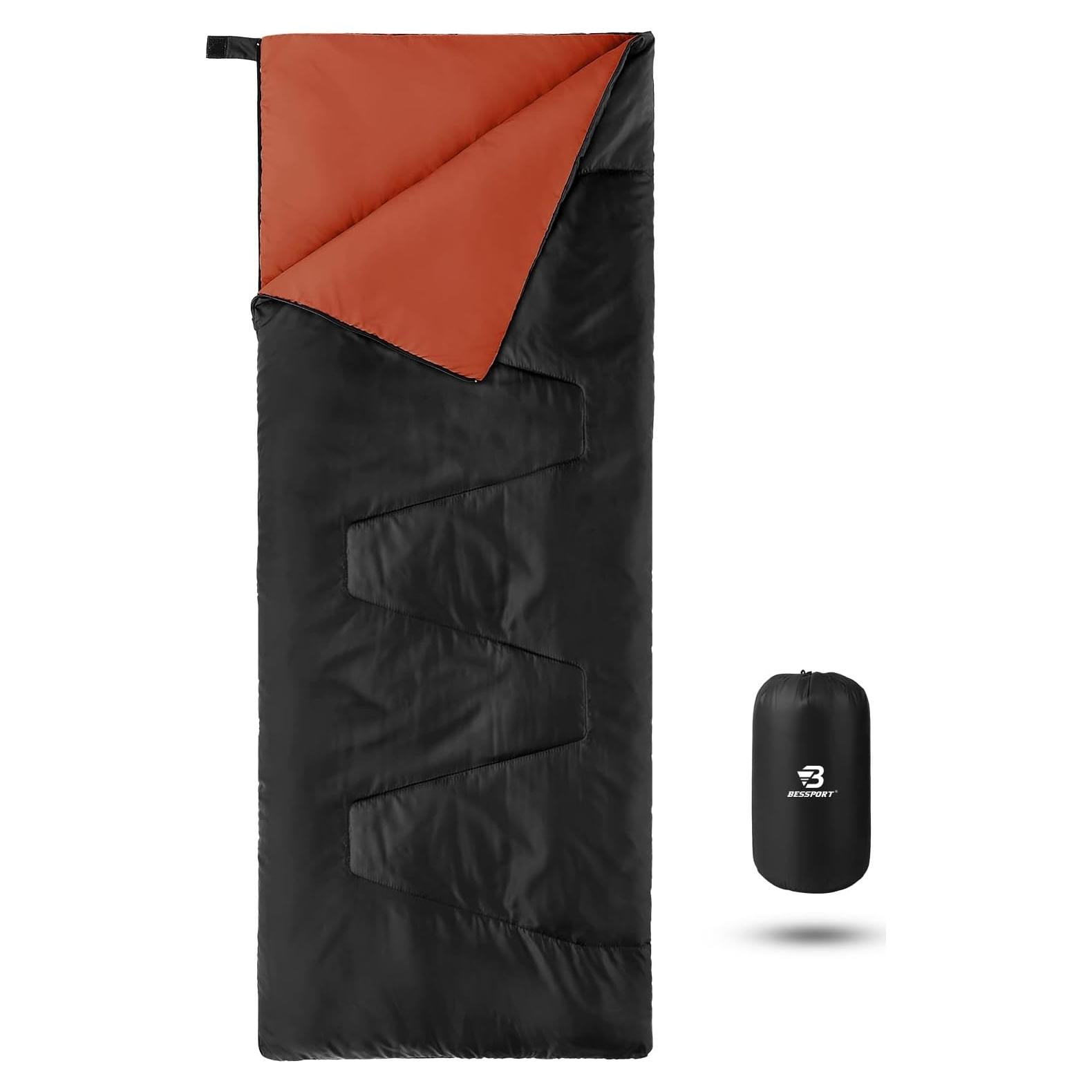 Saco de dormir Bessport ultraligero 3 estaciones negro 1 persona