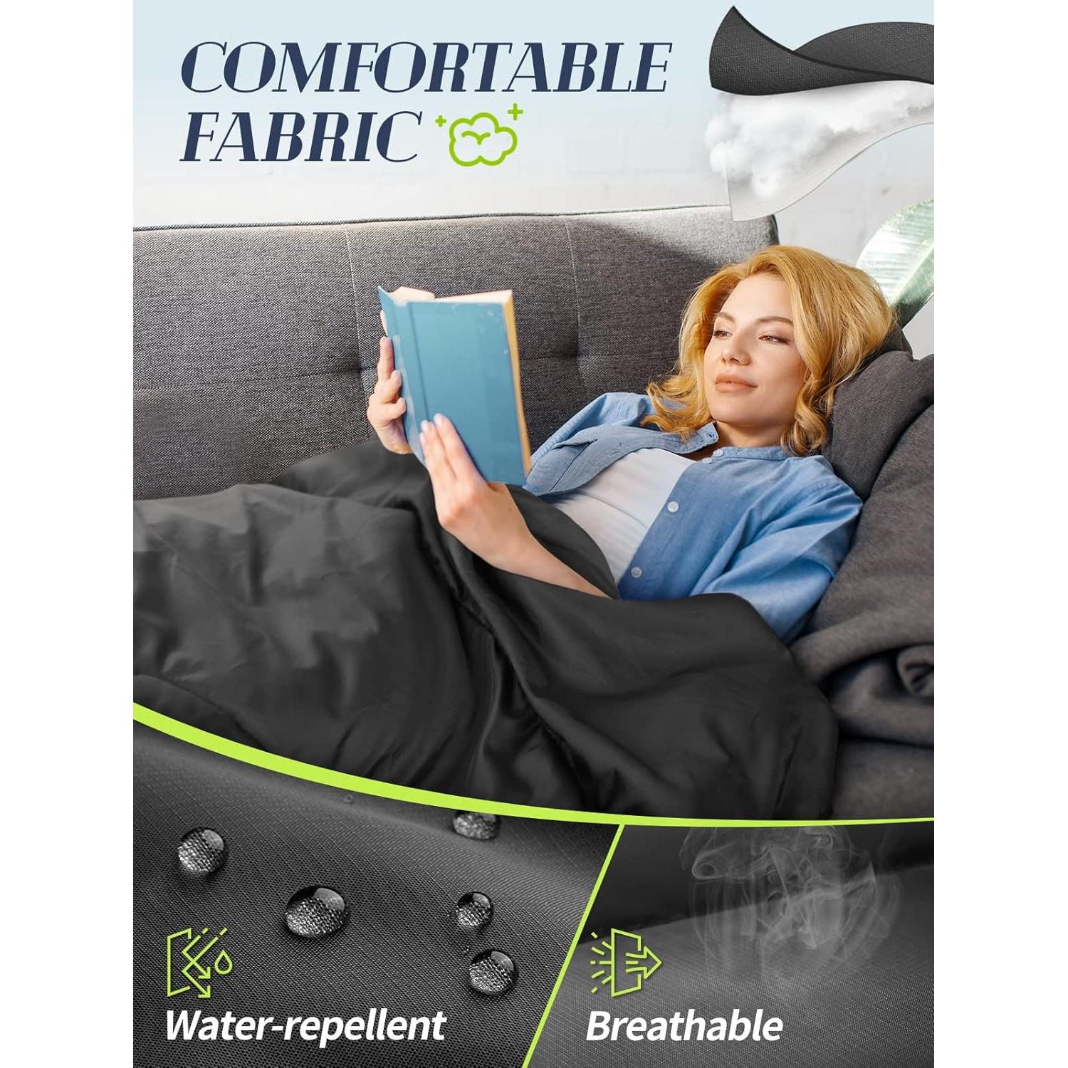 Saco de dormir Bessport ultraligero 3 estaciones negro 1 persona