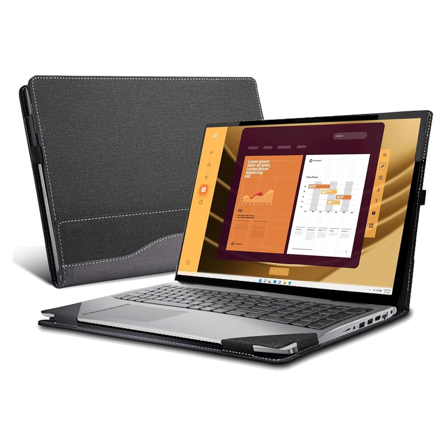 Funda para Laptop DELL Latitude 5550 15.6" Cuero PU Gris