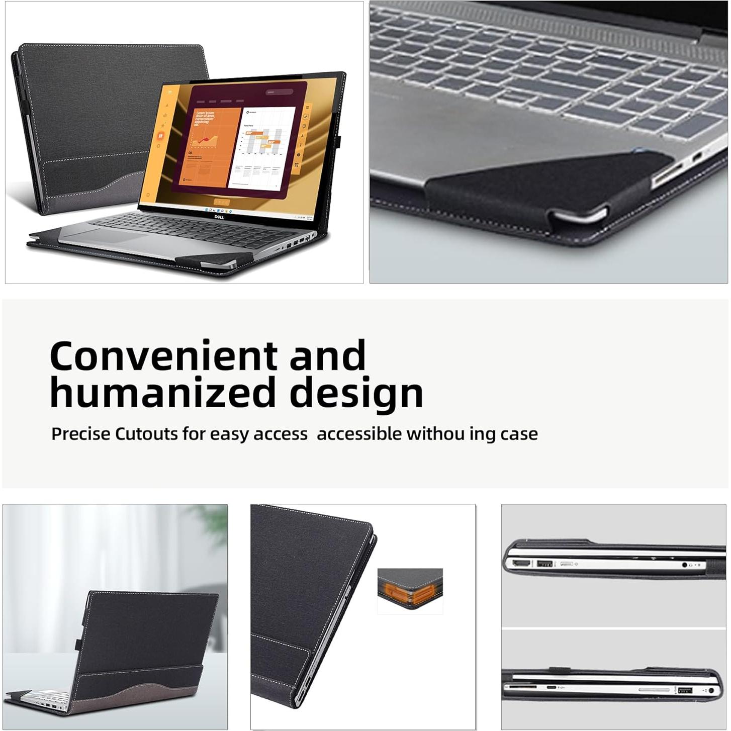 Funda para Laptop DELL Latitude 5550 15.6" Cuero PU Gris