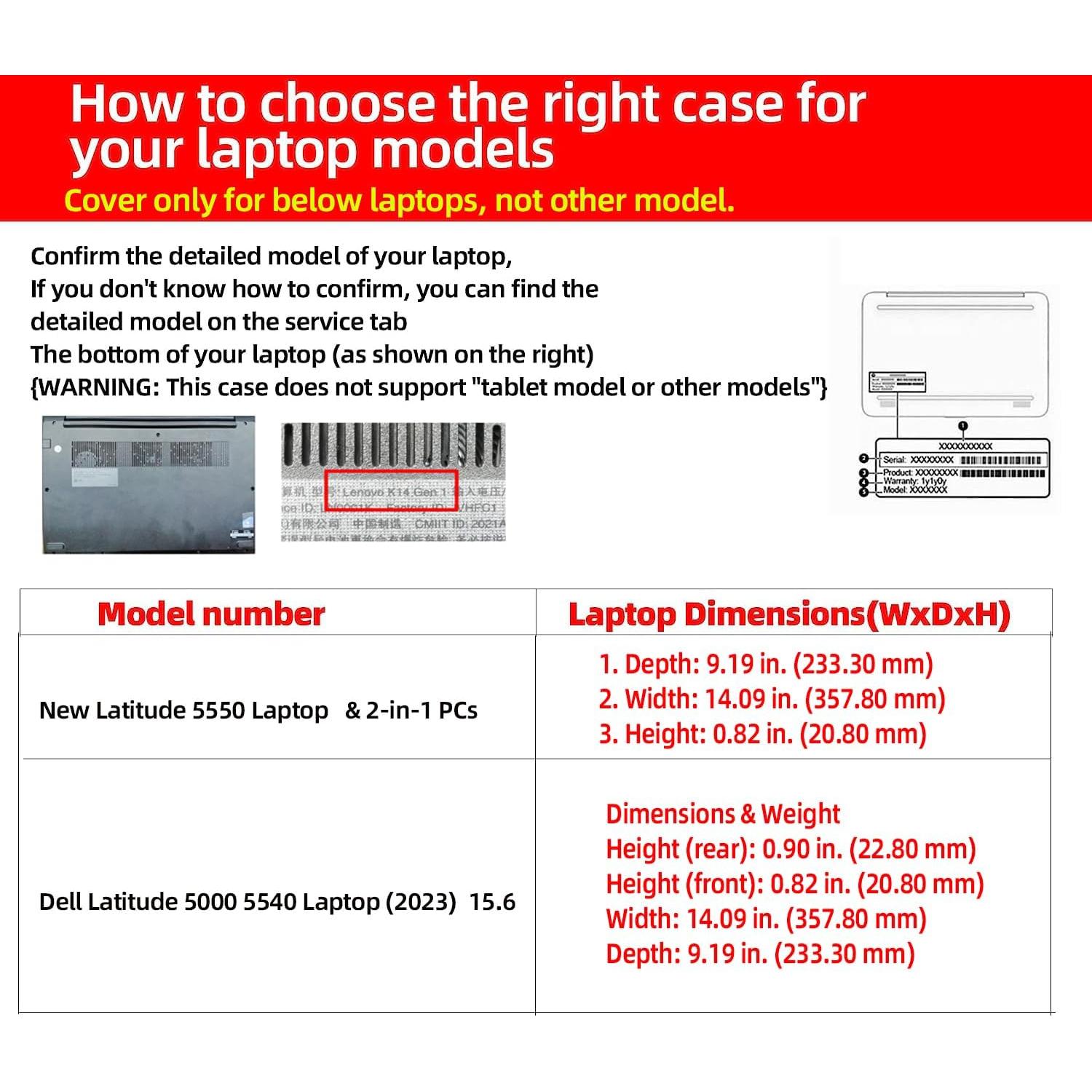 Funda para Laptop DELL Latitude 5550 15.6" Cuero PU Gris