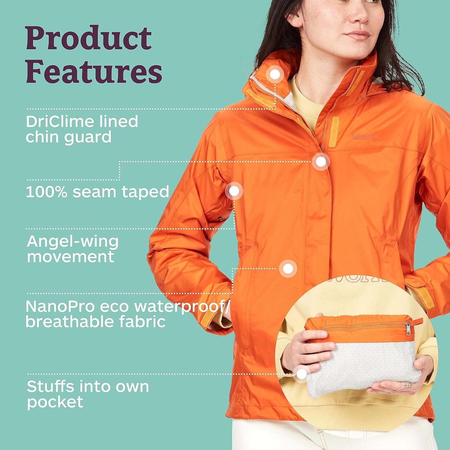 Chaqueta de Lluvia Eco Precip para Mujeres Marmot - X-Pequeño Tangelo