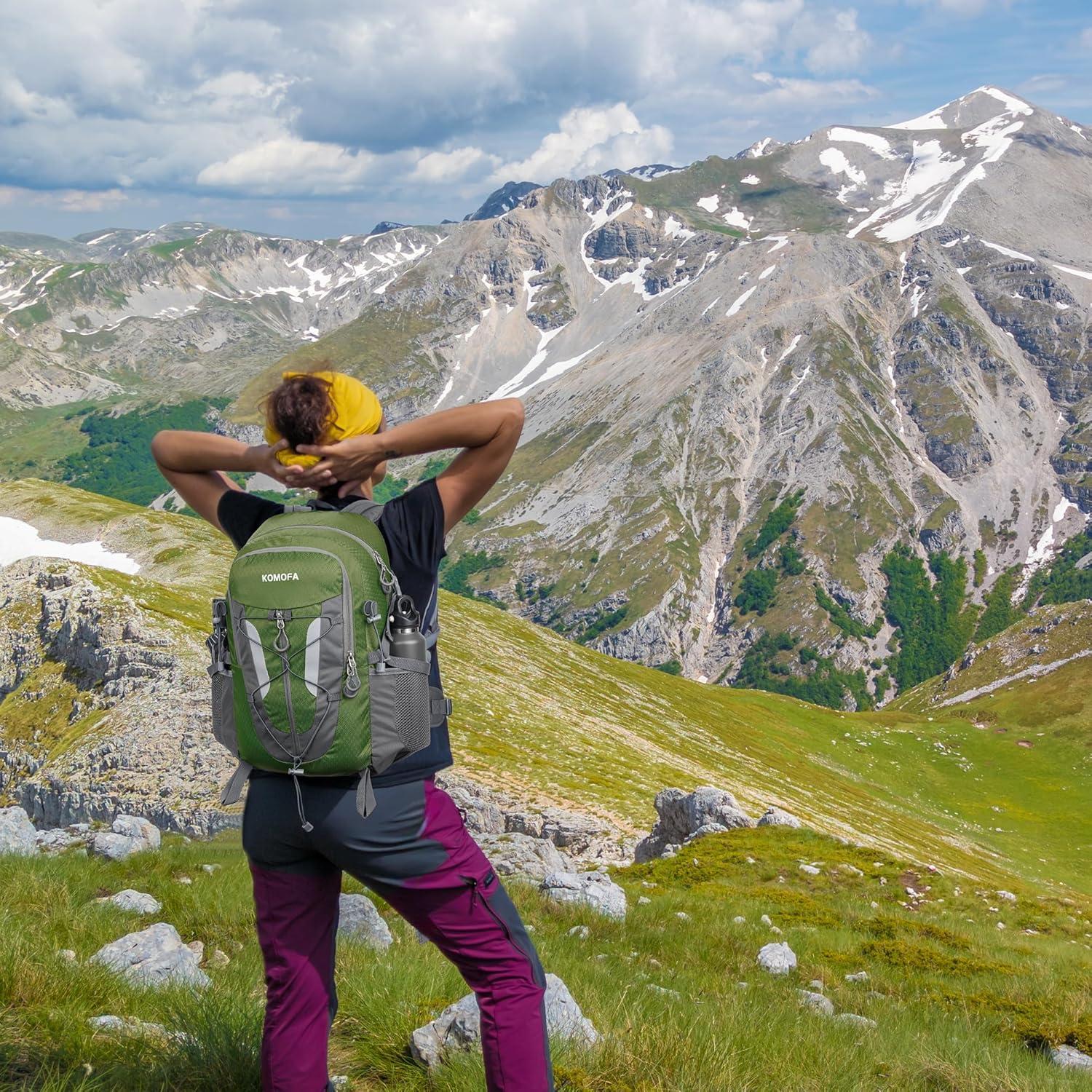 Mochila de Senderismo 30L Unisex Verde Ejercito Ligera