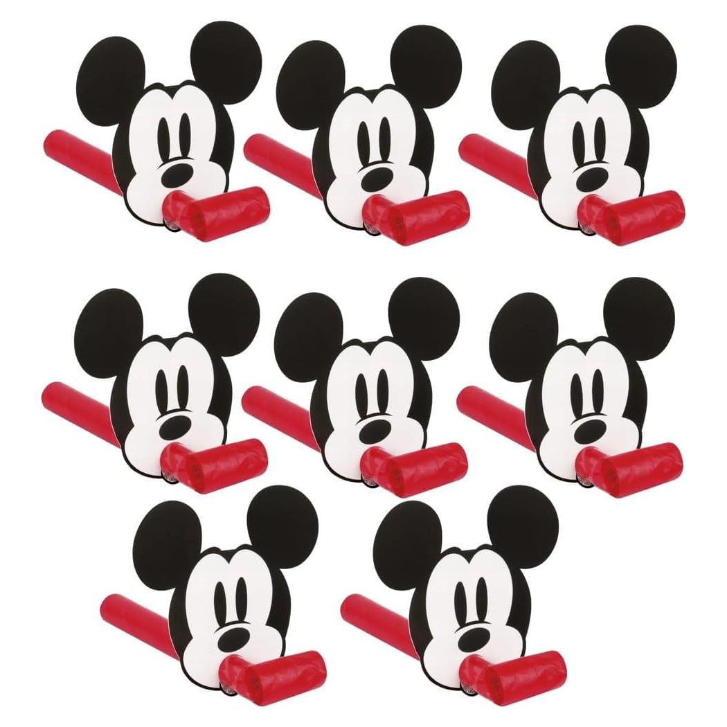Sopladores de Mickey Mouse Disney - Paquete de 8 - Colores Vibrantes