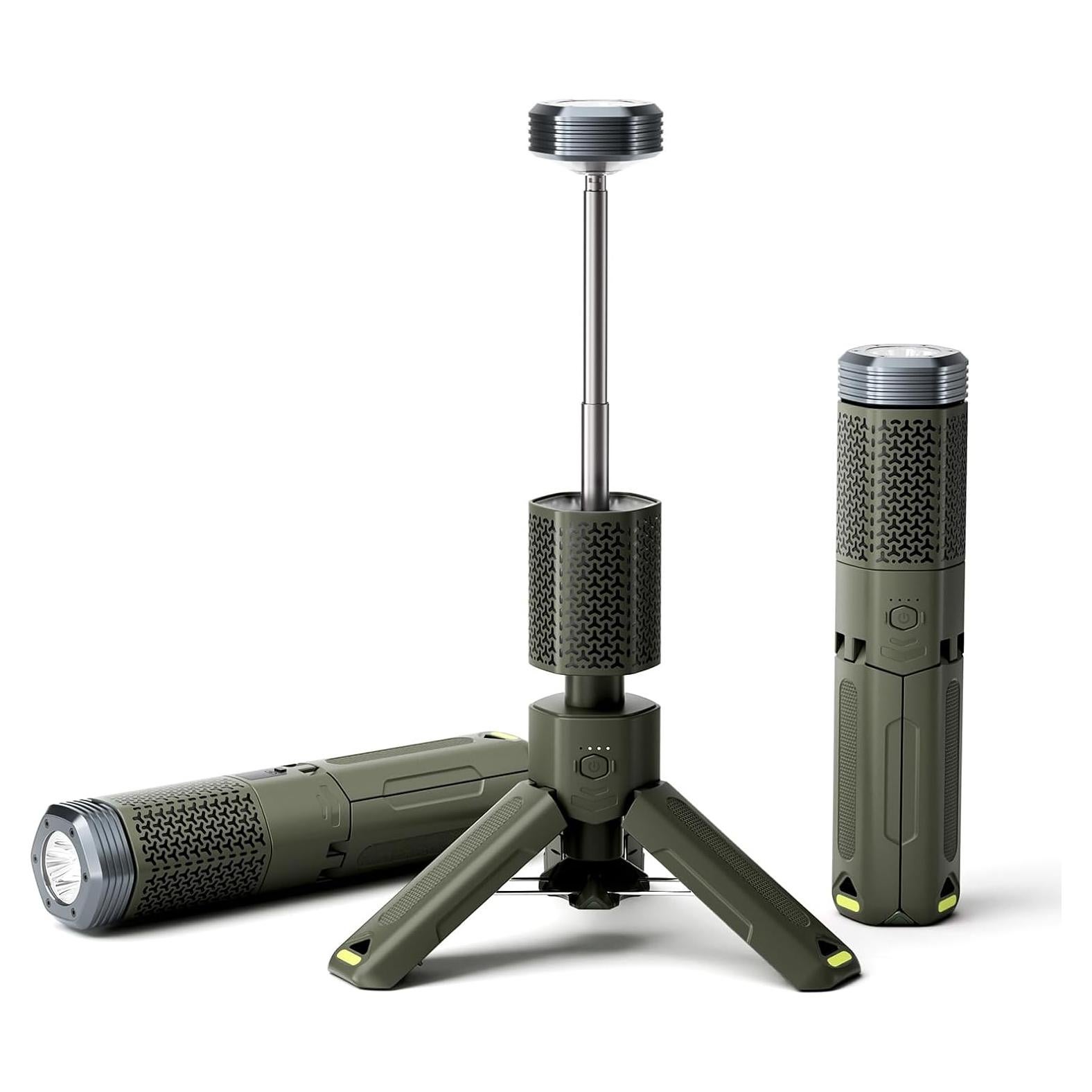 Linterna de Camping Telescópica NIEYUX 10500mAh Verde Oscuro