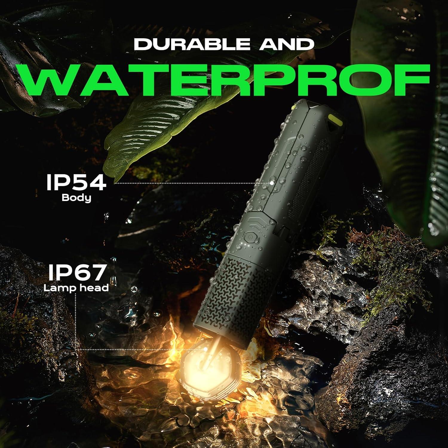 Linterna de Camping Telescópica NIEYUX 10500mAh Verde Oscuro