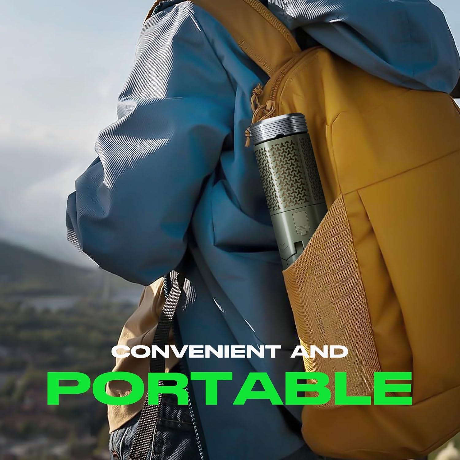 Linterna de Camping Telescópica NIEYUX 10500mAh Verde Oscuro