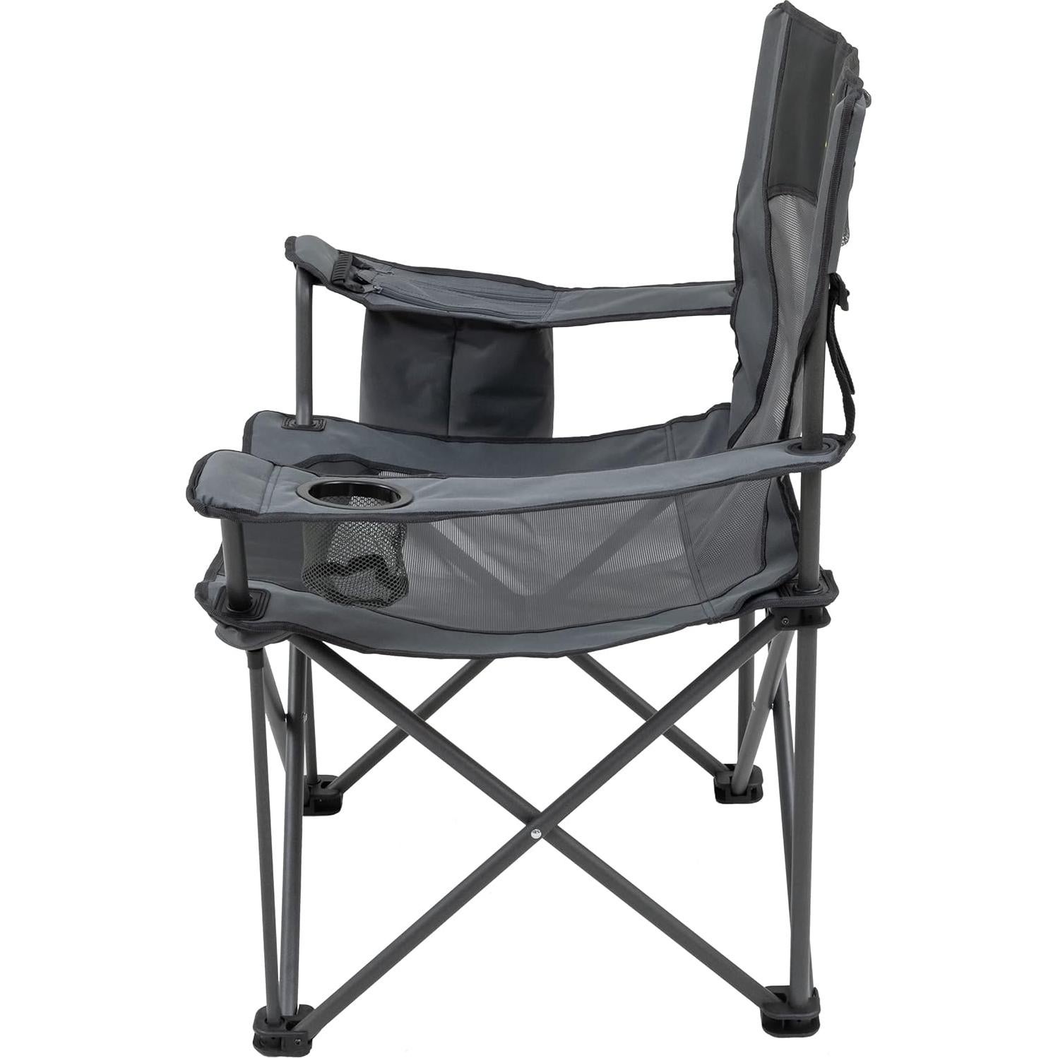 Silla de Camping Plegable Browning Kodiak - 800 lbs Carbón/Gris