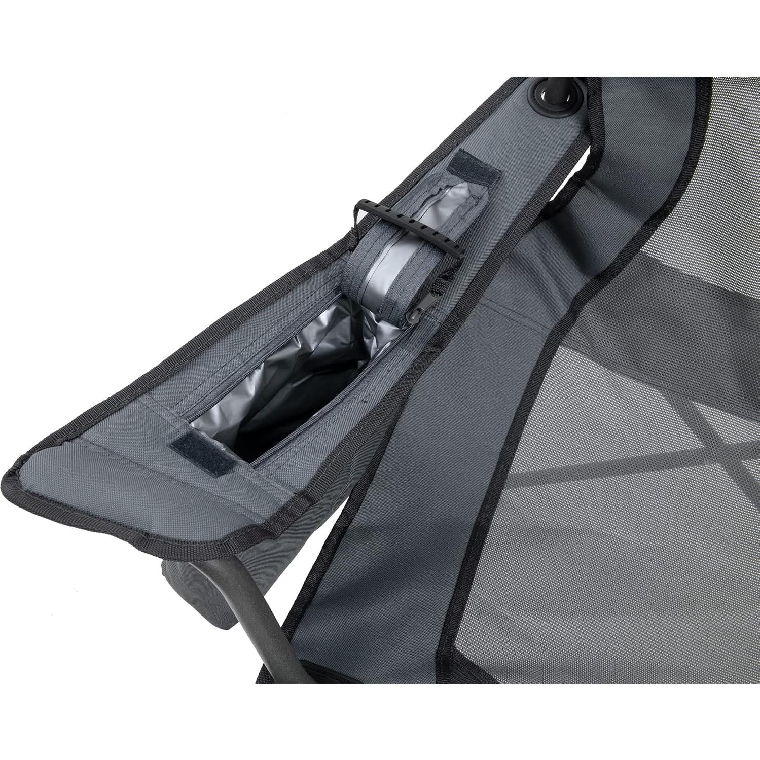 Silla de Camping Plegable Browning Kodiak - 800 lbs Carbón/Gris