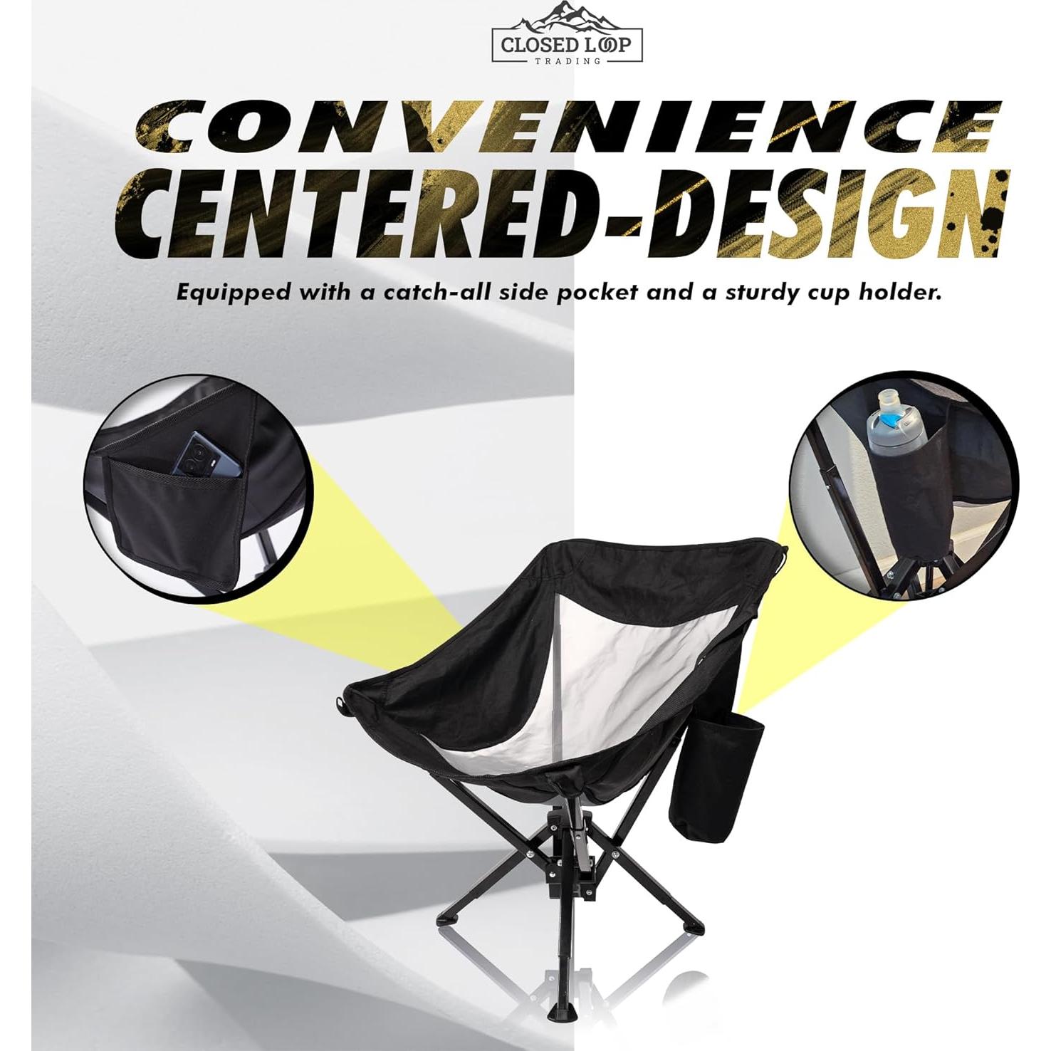 Silla Plegable Portátil Closed Loop Trading Azul 120 kg