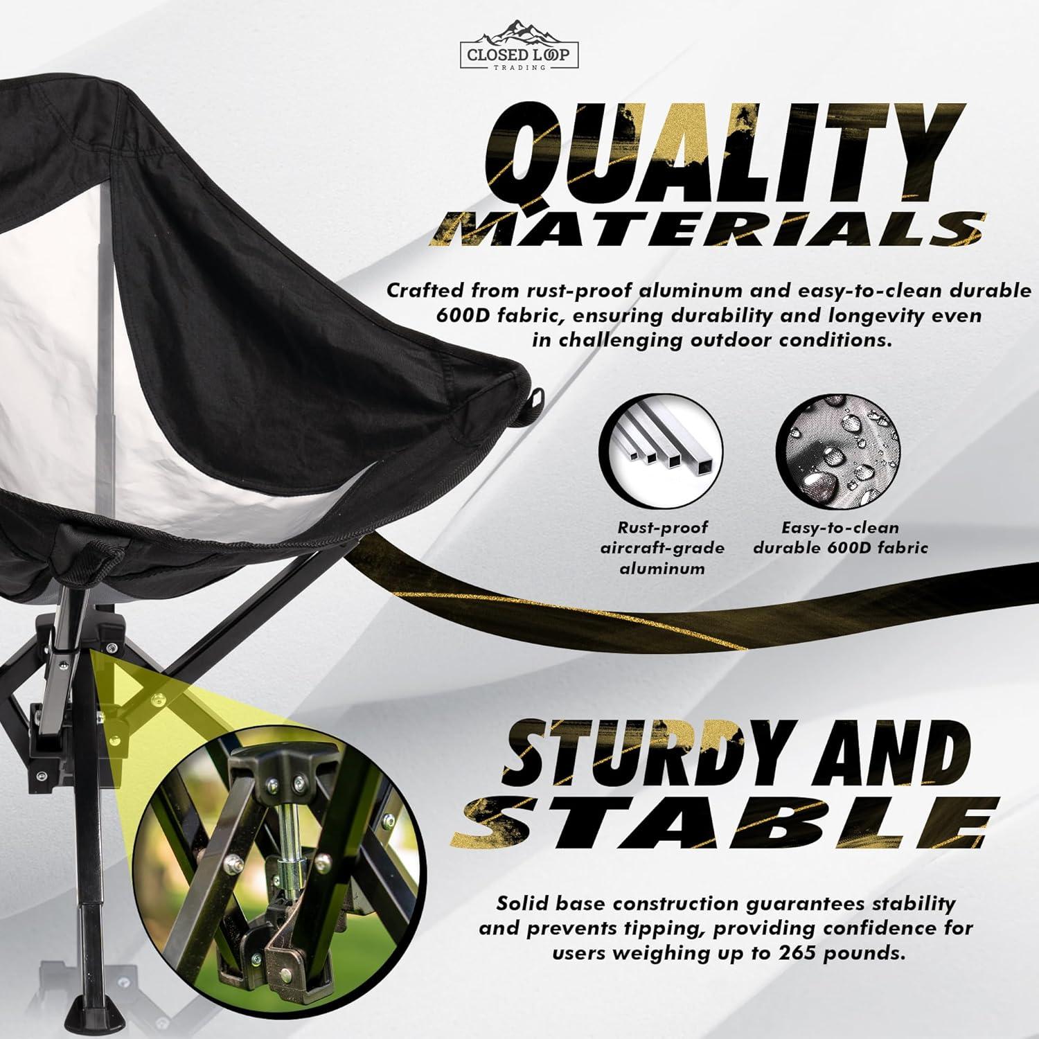 Silla Plegable Portátil Closed Loop Trading Azul 120 kg