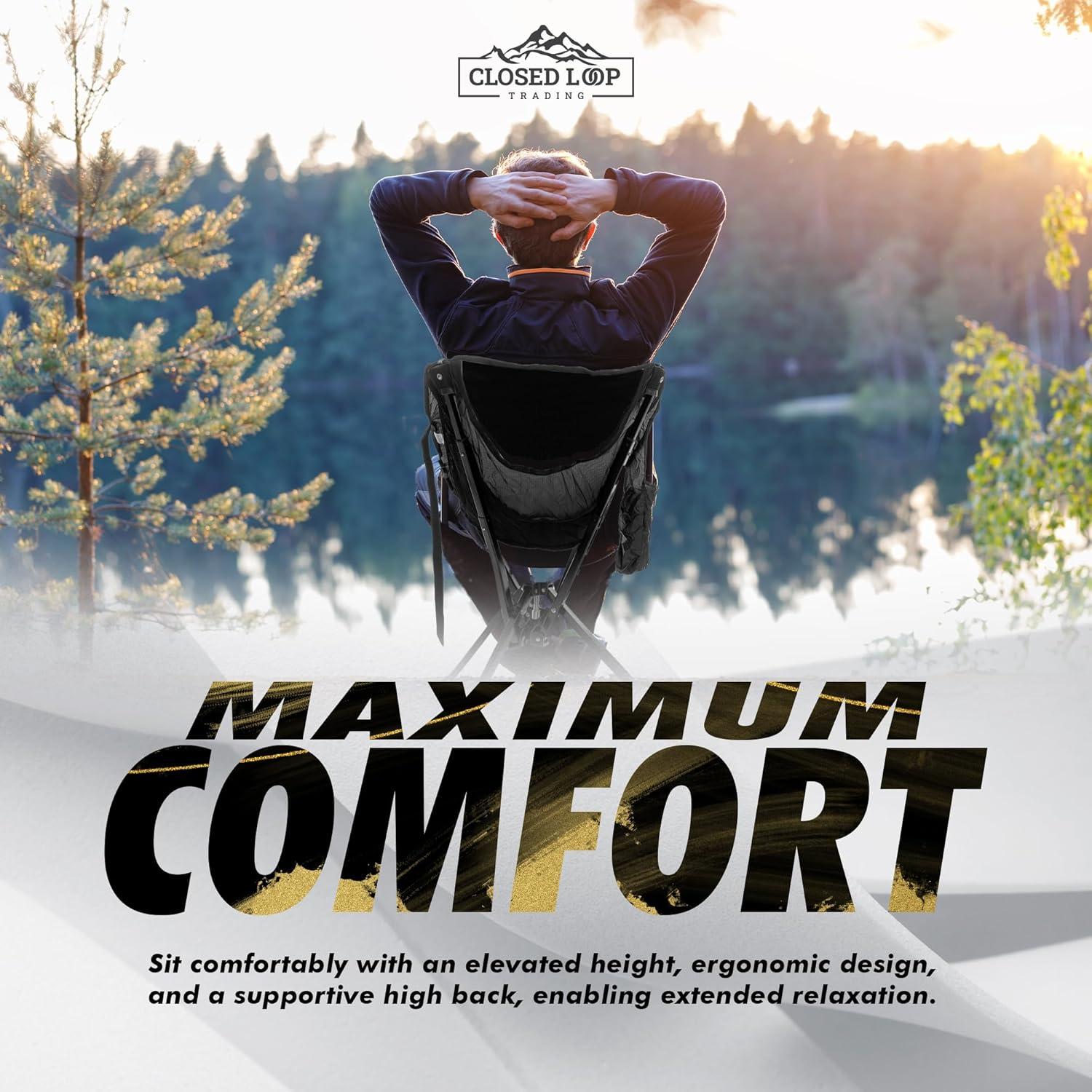 Silla Plegable Portátil Closed Loop Trading Azul 120 kg