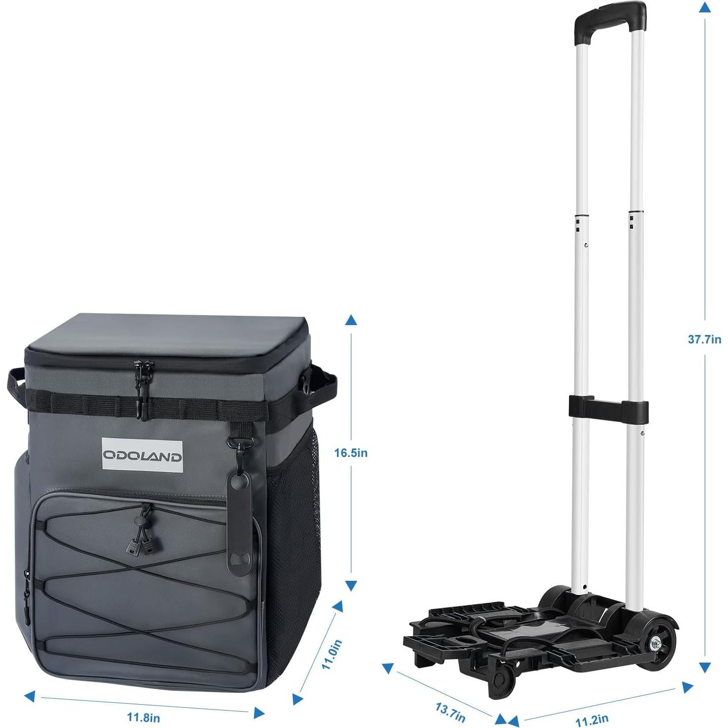 Enfriador de Camping Odoland 48 Latas con Ruedas y Mango