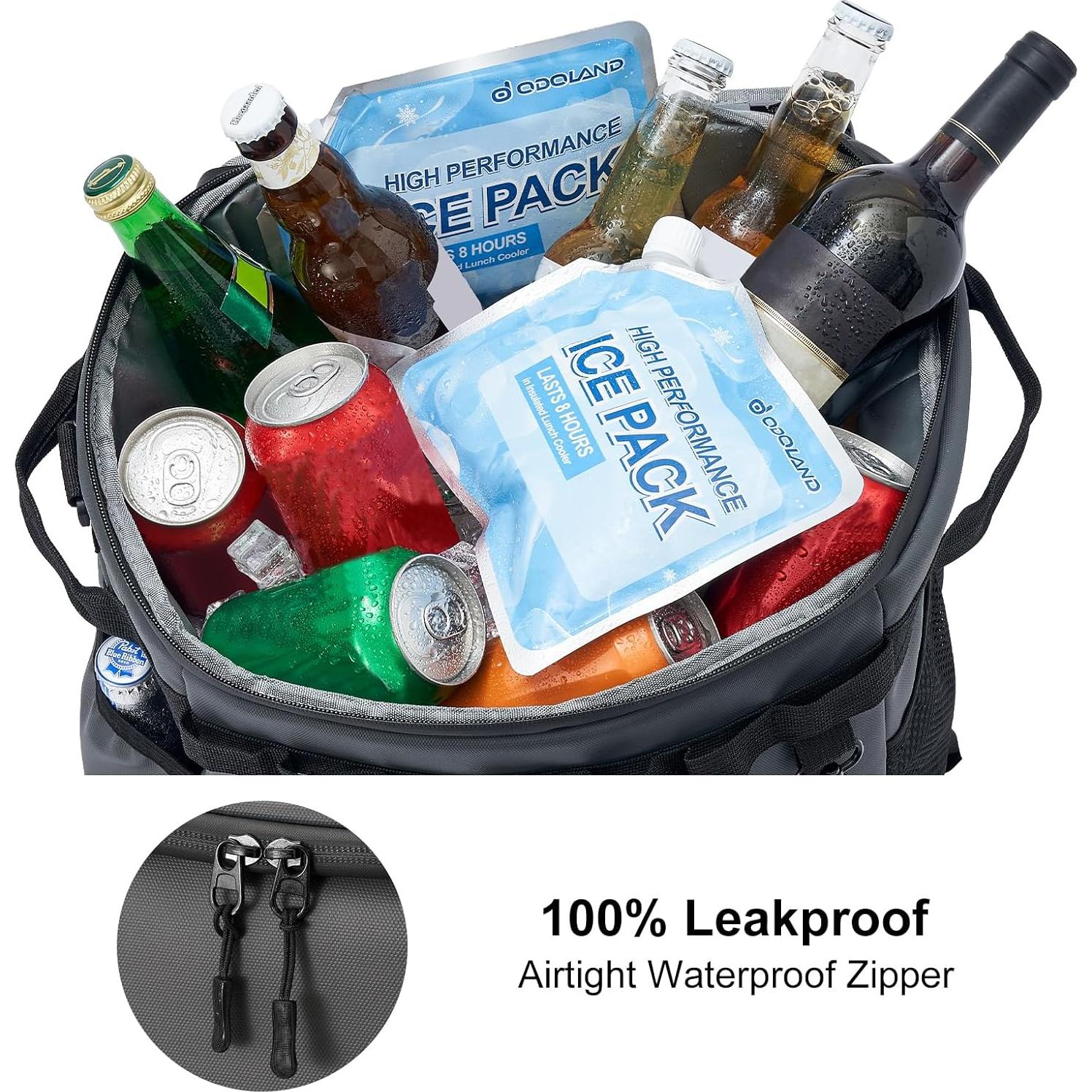 Enfriador de Camping Odoland 48 Latas con Ruedas y Mango