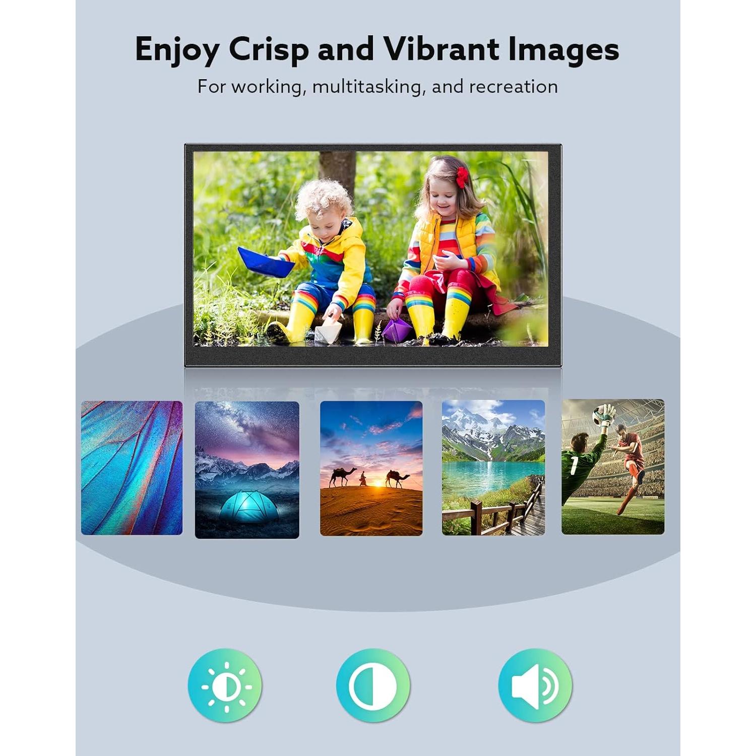 Monitor Mini Eyoyo 7" 1024x600 HDMI/VGA/AV Portátil