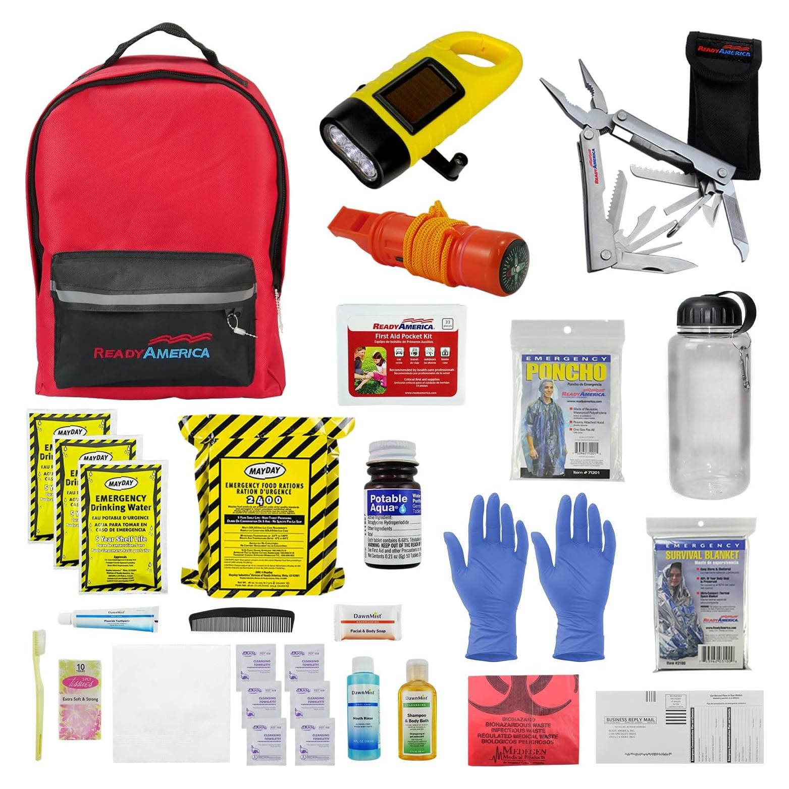 Kit de Emergencia Deluxe Ready America para 1 Persona 72 Horas
