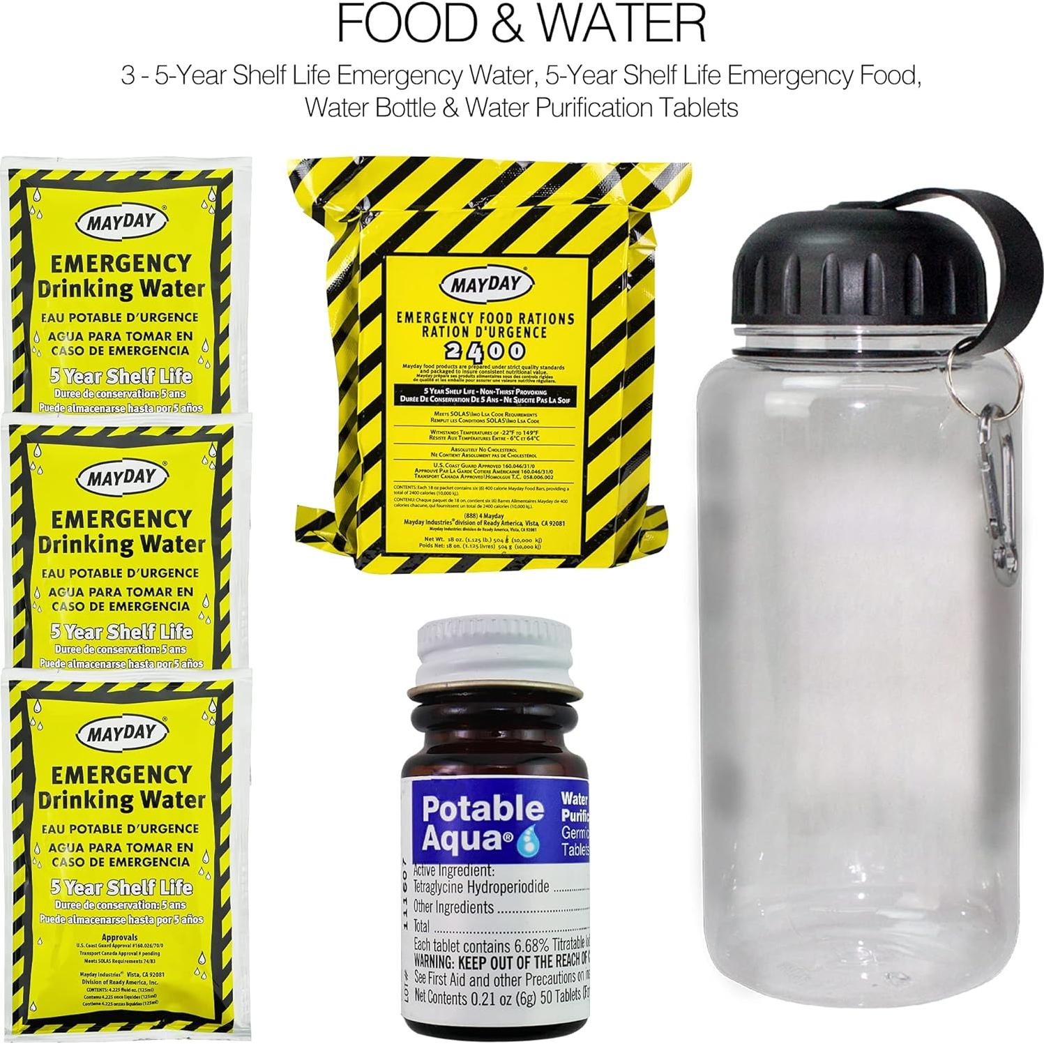 Kit de Emergencia Deluxe Ready America para 1 Persona 72 Horas