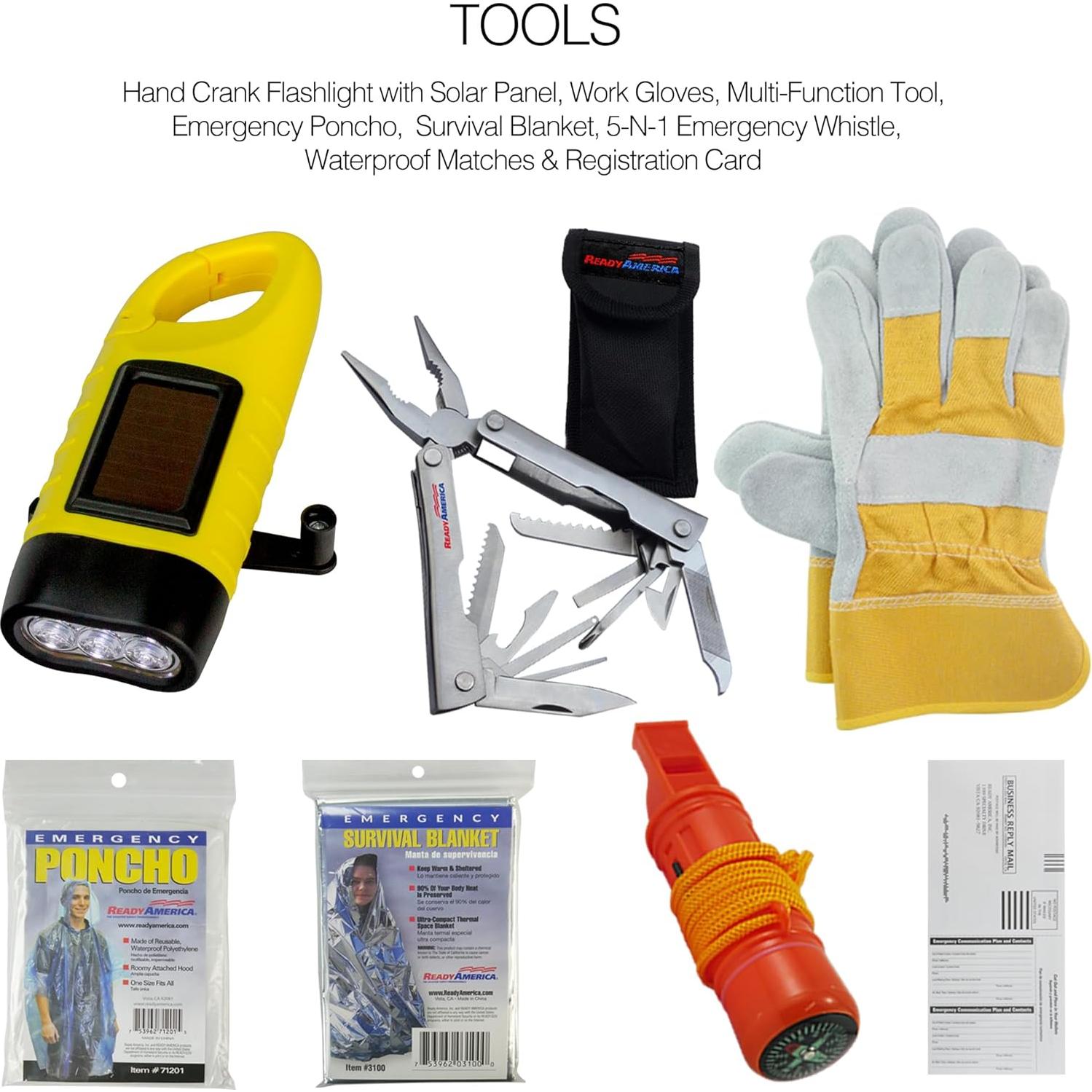 Kit de Emergencia Deluxe Ready America para 1 Persona 72 Horas