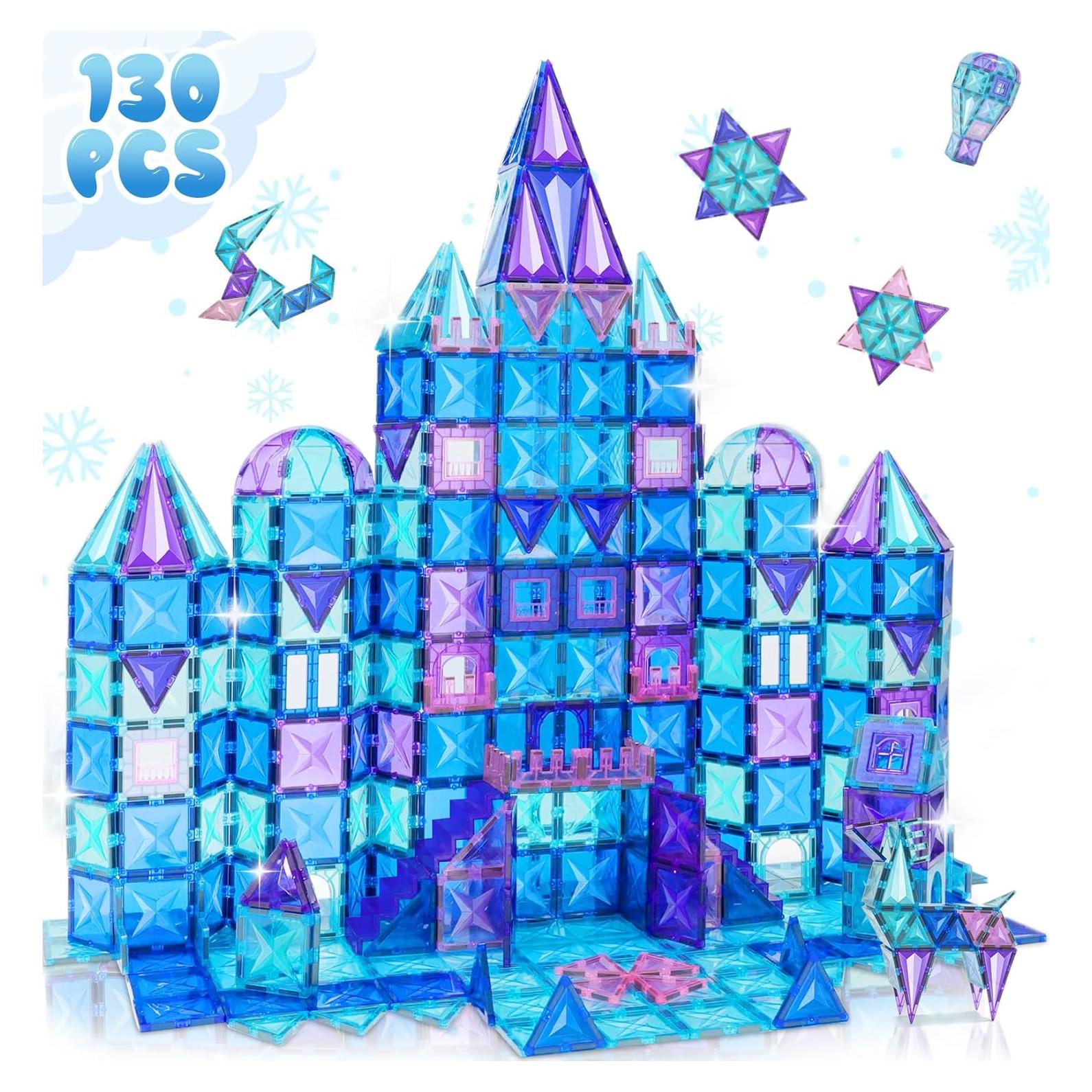 130 Piezas de Azulejos Magnéticos LionFuny para Niños 3+