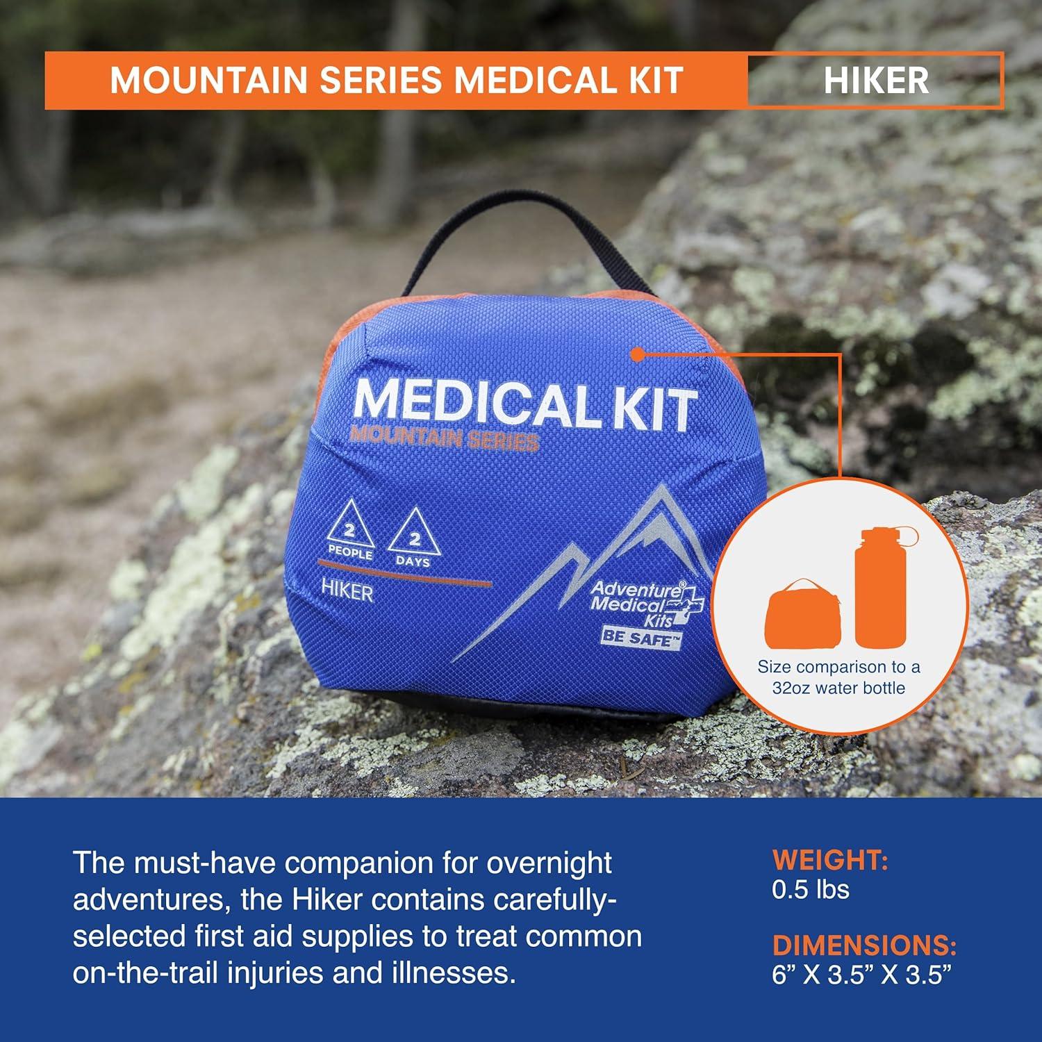 Kit de Primeros Auxilios Adventure Medical Kits - Senderismo - Para 2 Personas - Incluye Almohadilla de Trauma y Guía