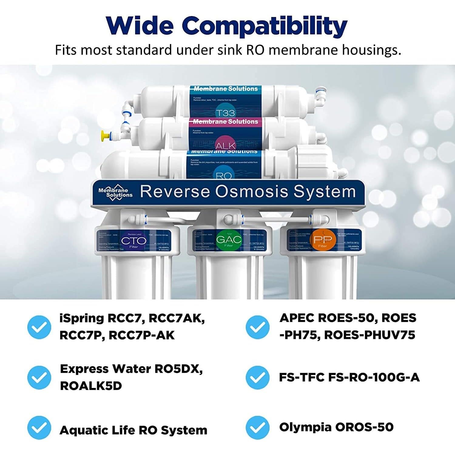 Membrana RO 100 GPD Membrane Solutions - Filtro de Agua 2 Pack