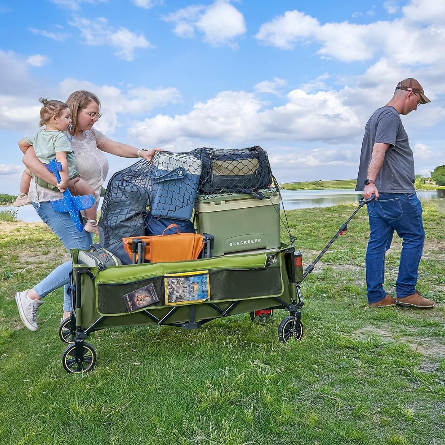 Carro Plegable Timber Ridge 130 cm Verde 400L con Frenos