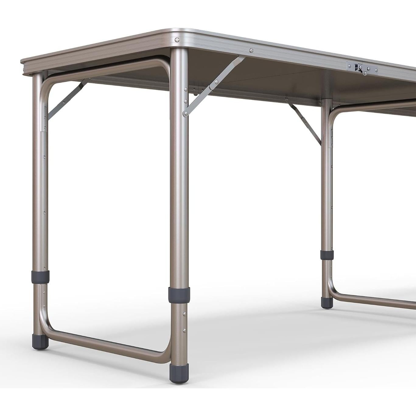 Mesa de Camping Plegable Outsunny 240cm Ajustable Negra y Roja