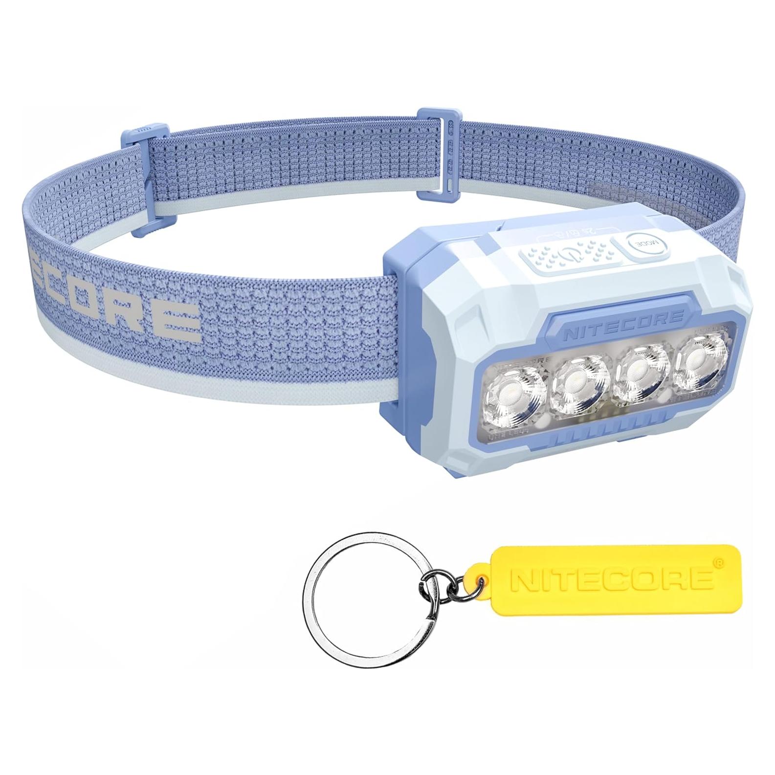 Nitecore HA23 UHE 600 Lumen MCT Outdoor Headlamp Multiple Color Temperatures Lightweight AAA Headlight Tag (Blue)
