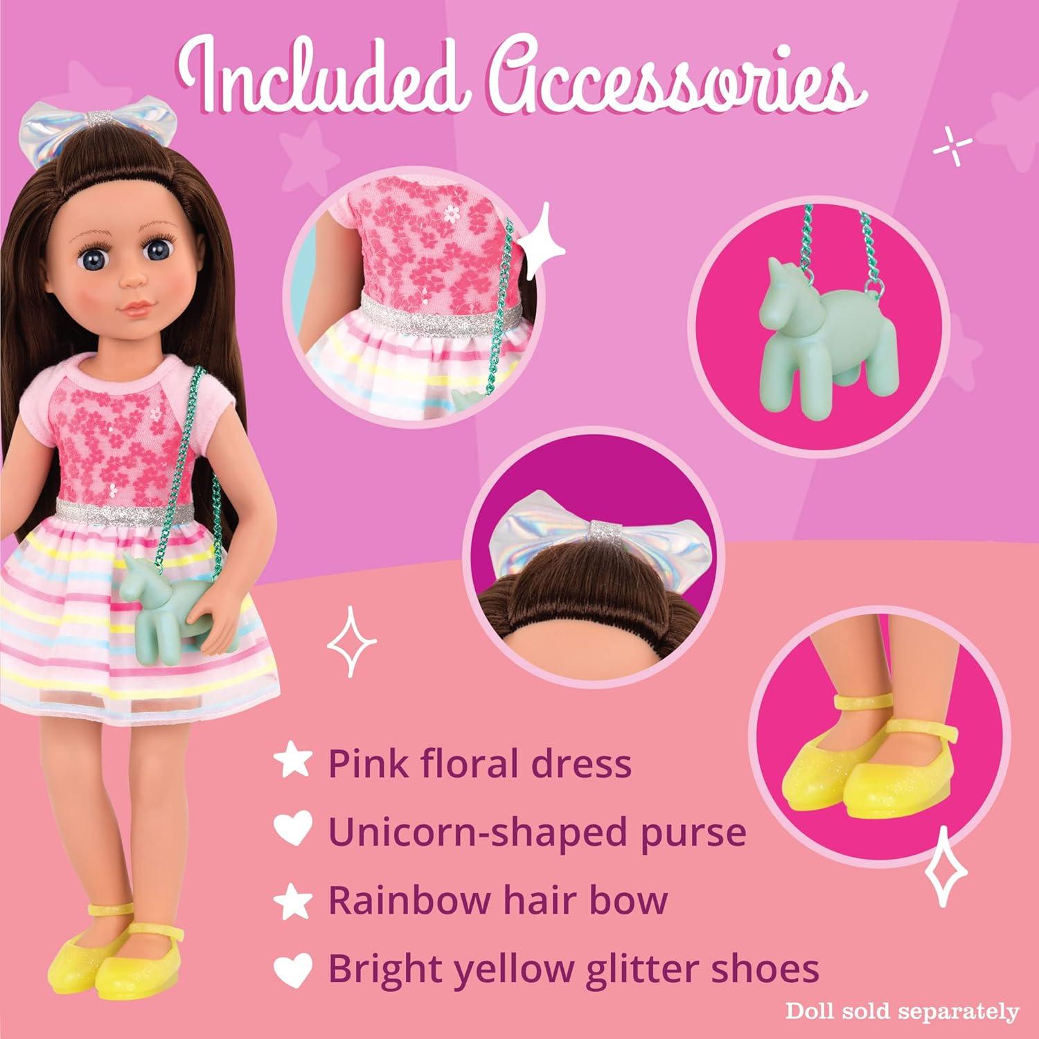 Conjunto Flores Brillantes Battat para Muñecas 14" Rosa