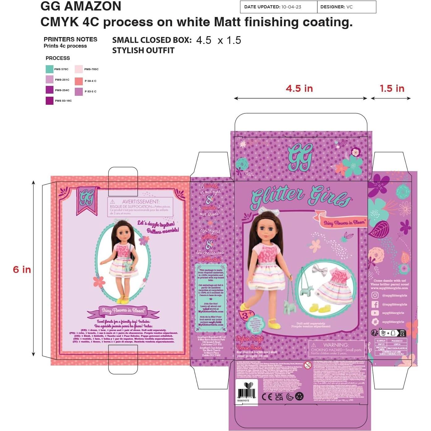 Conjunto Flores Brillantes Battat para Muñecas 14" Rosa