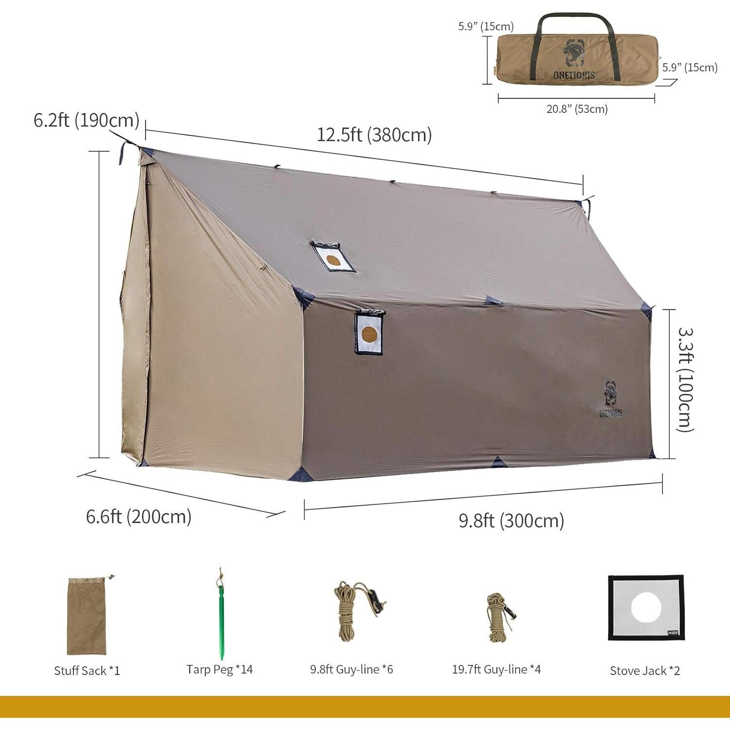 Carpa Caliente OneTigris TEGIMEN para Hamaca 3 Personas