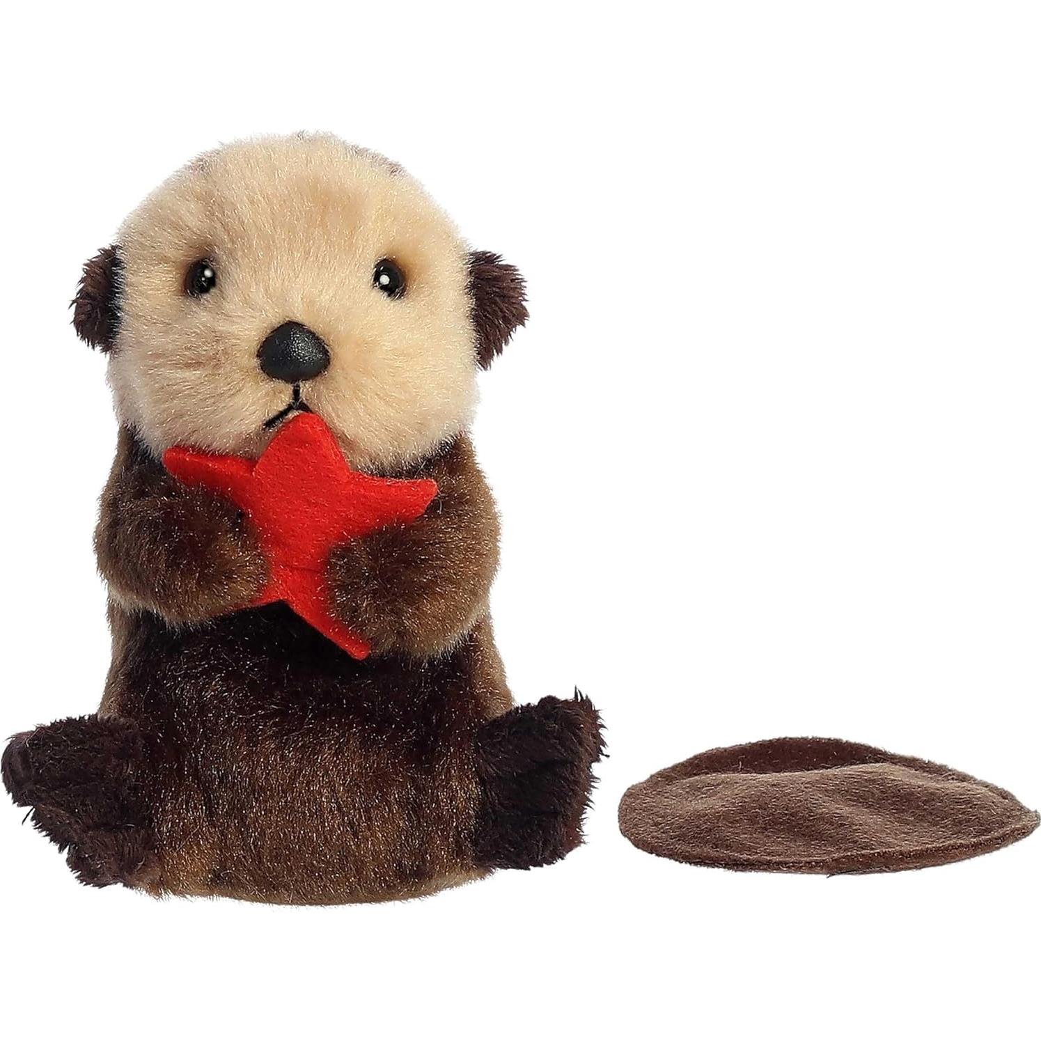 Peluche Shoulderkins Aurora Spiffy Otter 11.4 cm Marrón