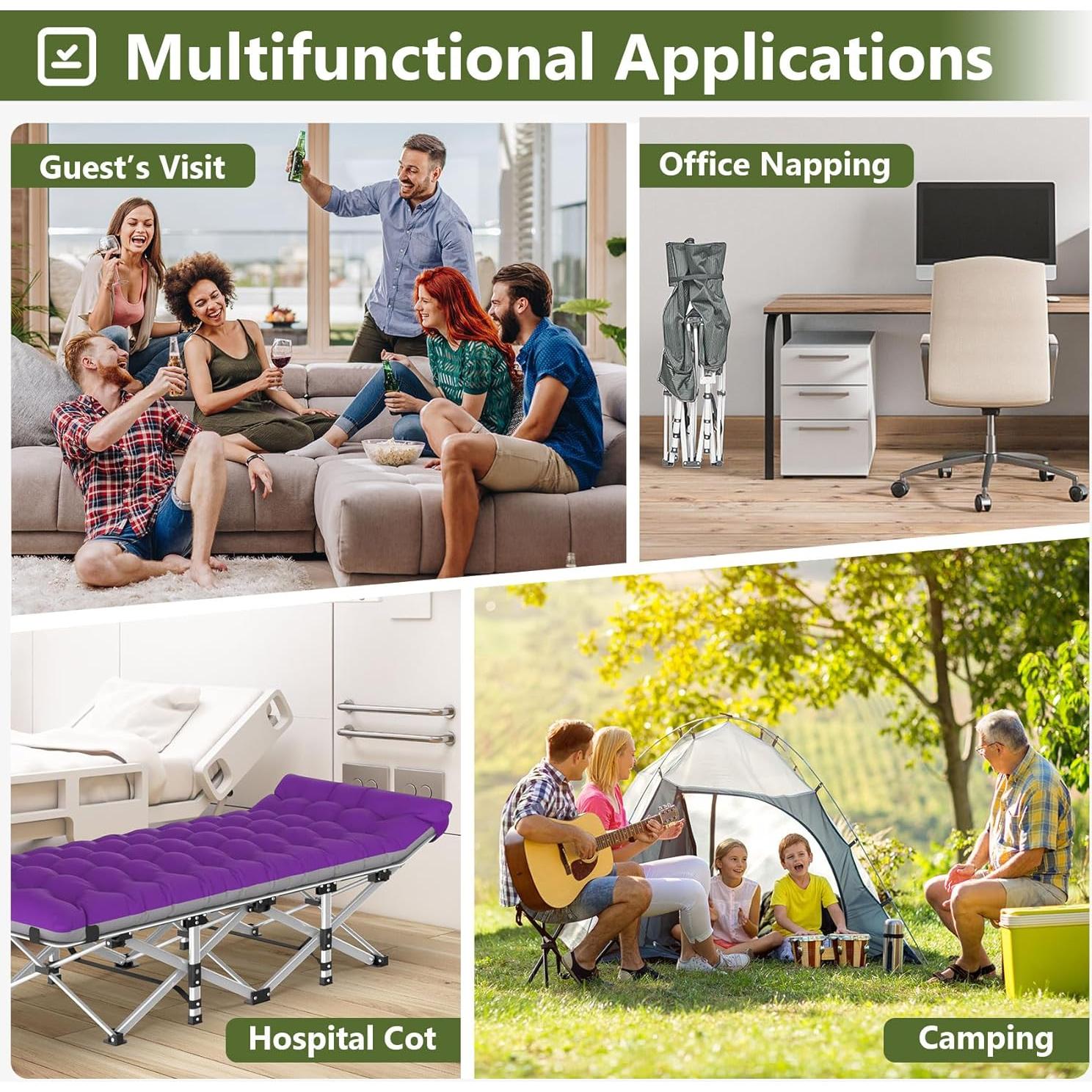 Cama de Camping Plegable Slendor XL con Colchón 226.8kg