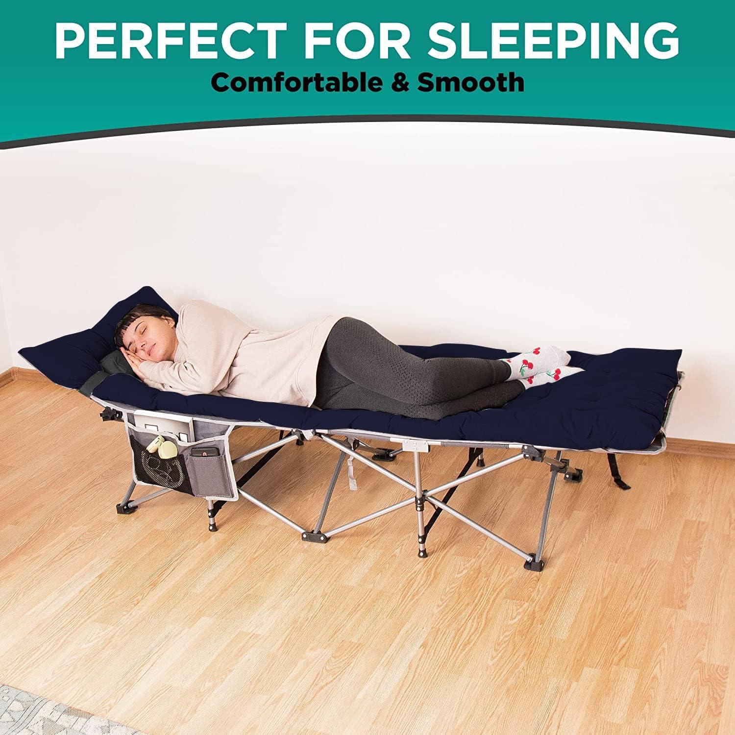 Cuna de Camping Plegable ZONETECH con Almohadilla 185x68cm