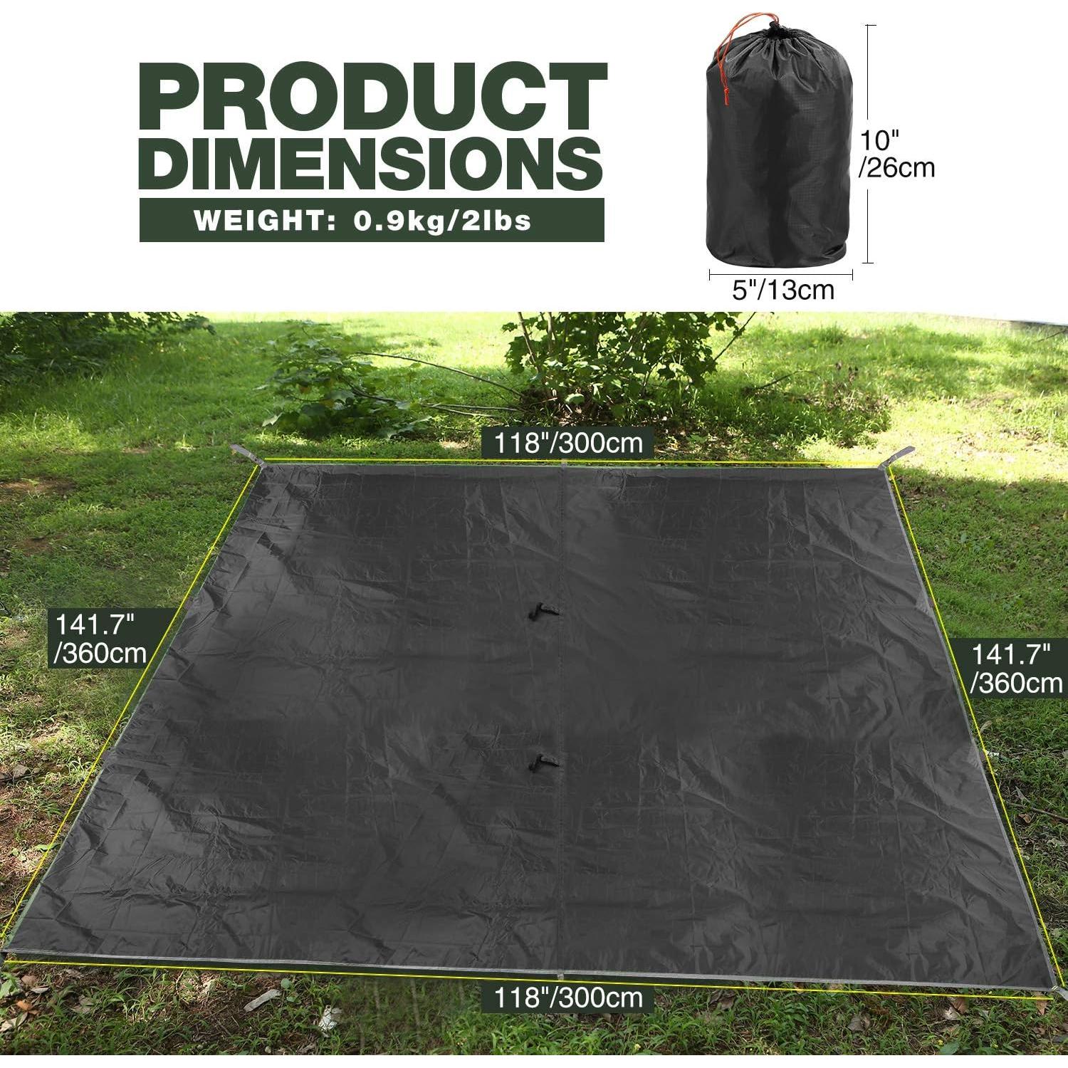 Toldo Impermeable REDCAMP 3.05x3.05m para Camping y Mochileros