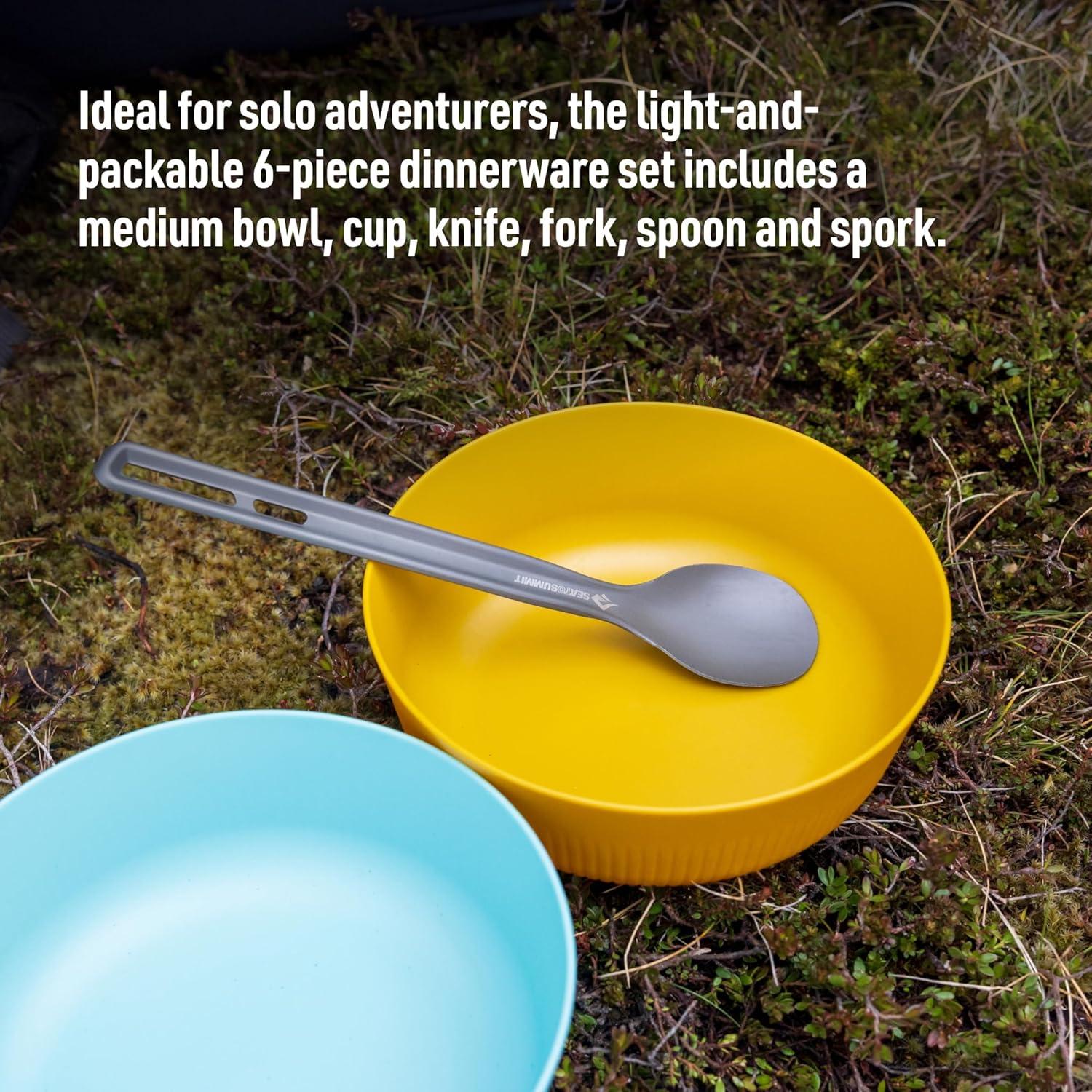 Sea to Summit Passage 1-Person Camping Dinnerware Set, Bowl, Cup, Utensils