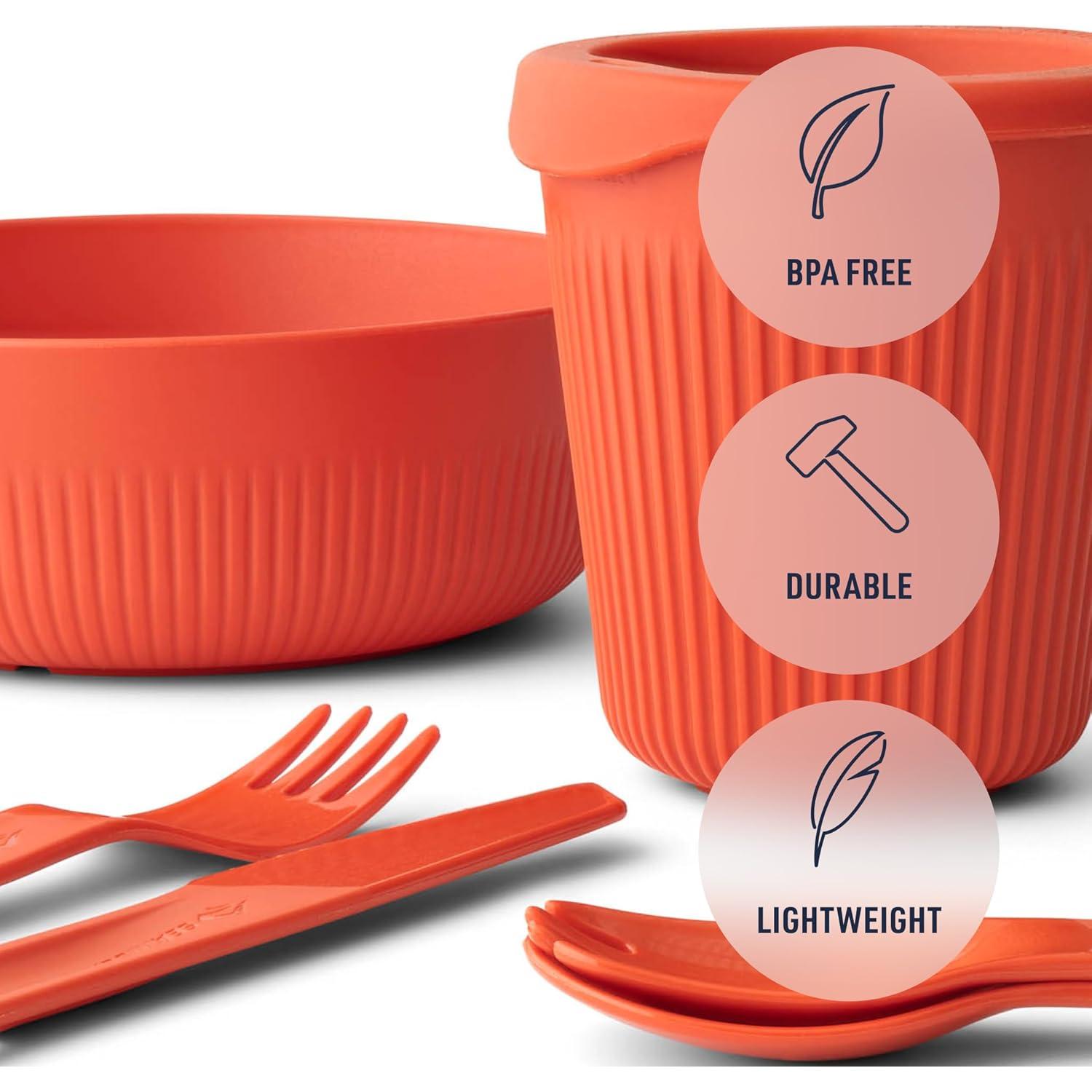 Sea to Summit Passage 1-Person Camping Dinnerware Set, Bowl, Cup, Utensils