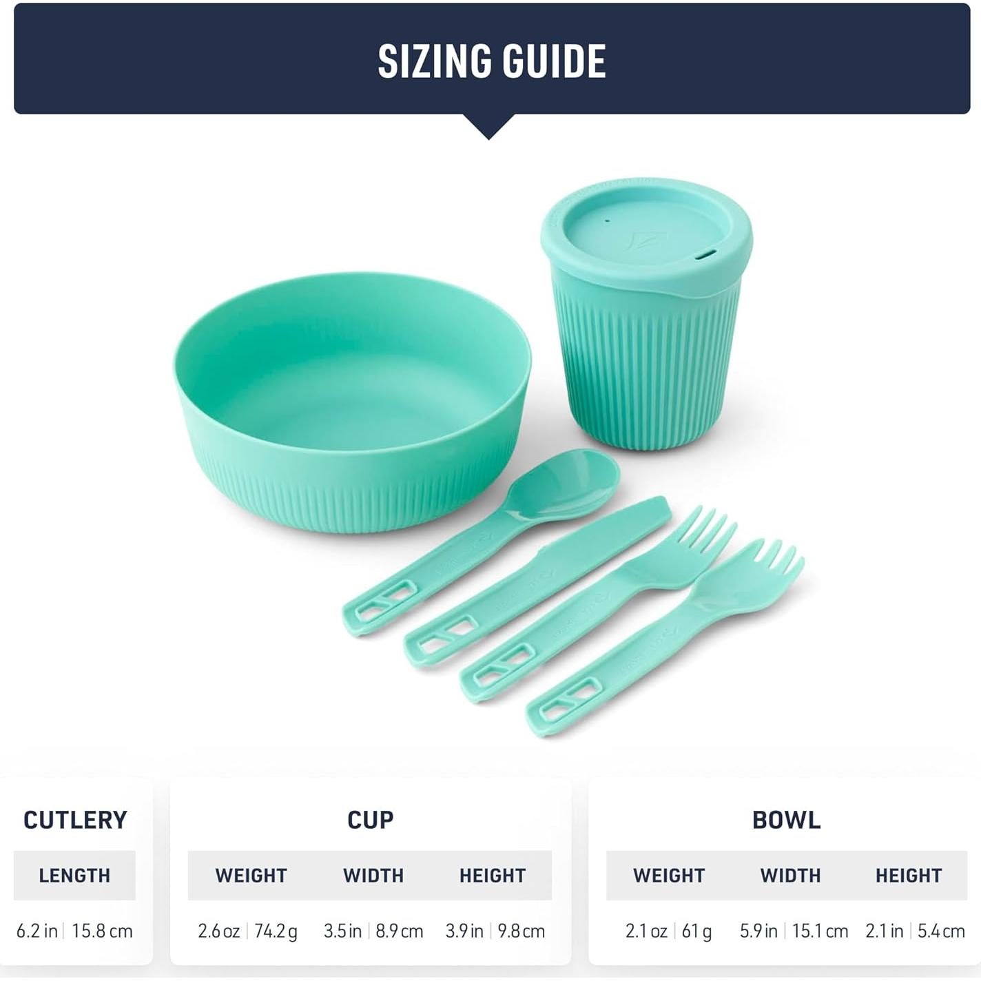 Sea to Summit Passage 1-Person Camping Dinnerware Set, Bowl, Cup, Utensils