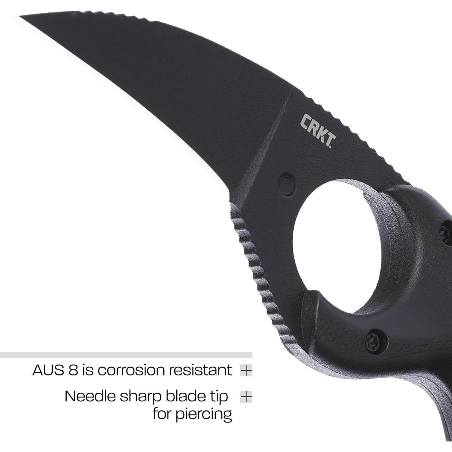 Cuchillo Fijo CRKT Bear Claw AUS 8 con Funda Nylon 28.6cm